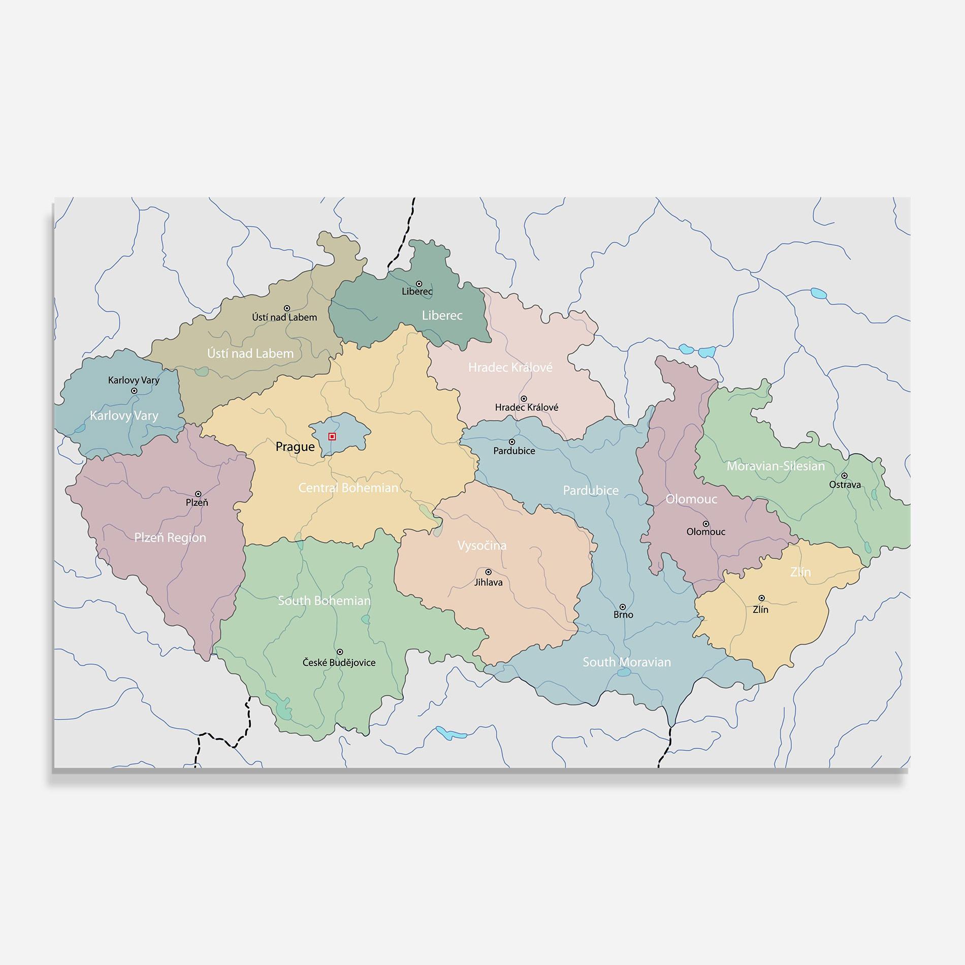 Üvegkép Map Czech Republic mockup 0