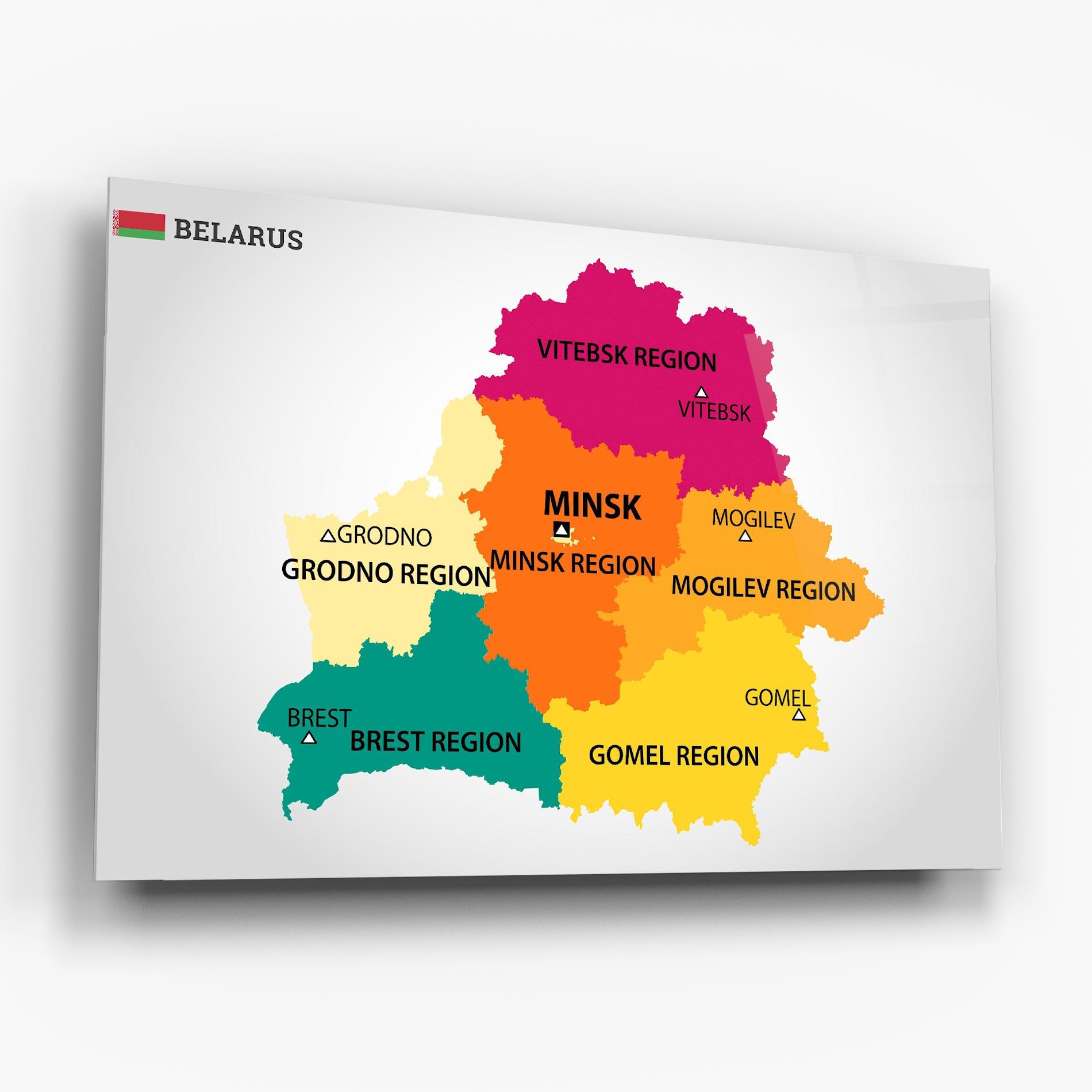 Üvegkép Belarus Color Map mockup 6