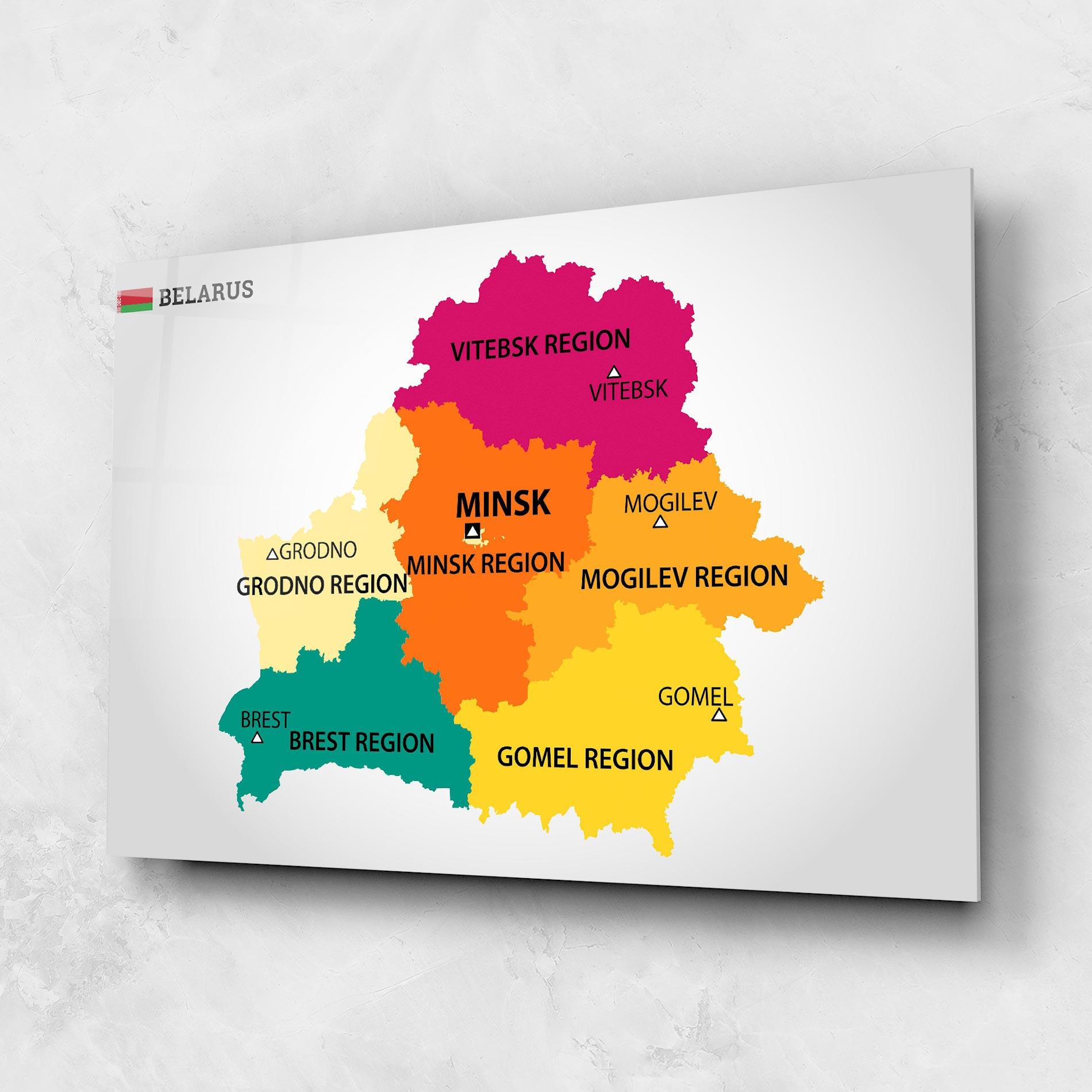 Üvegkép Belarus Color Map mockup 1