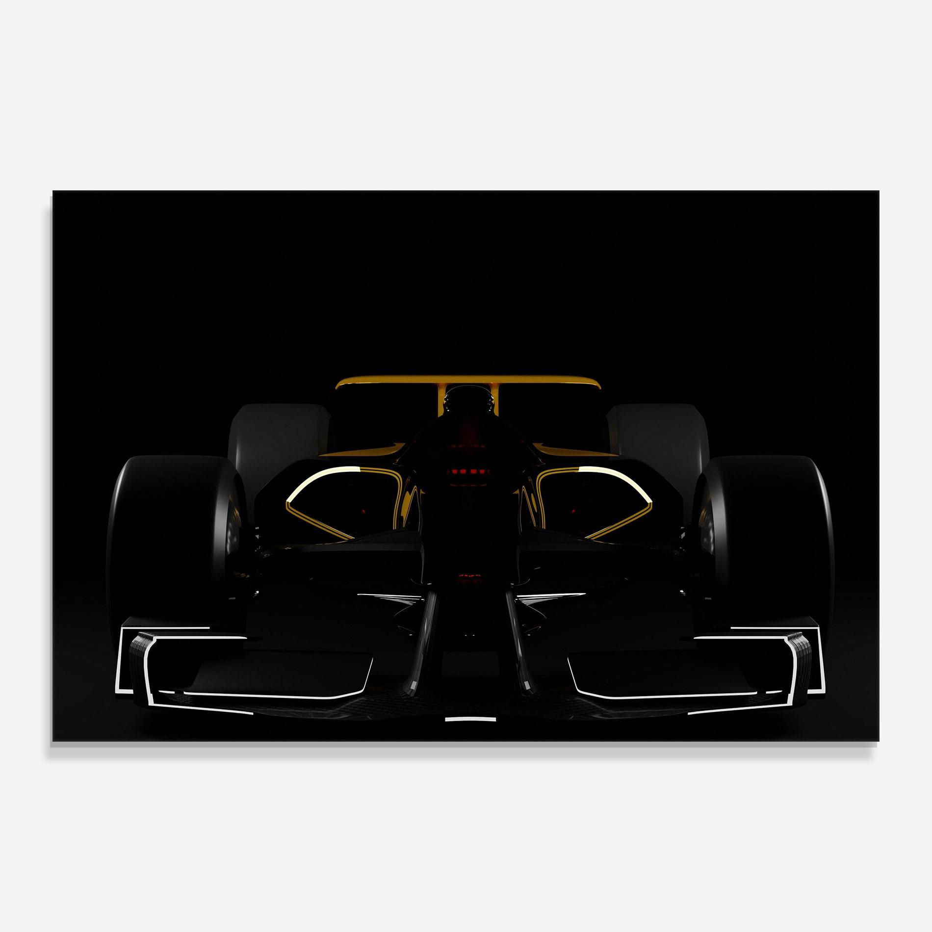 Üvegkép Dark F1 Car mockup 0