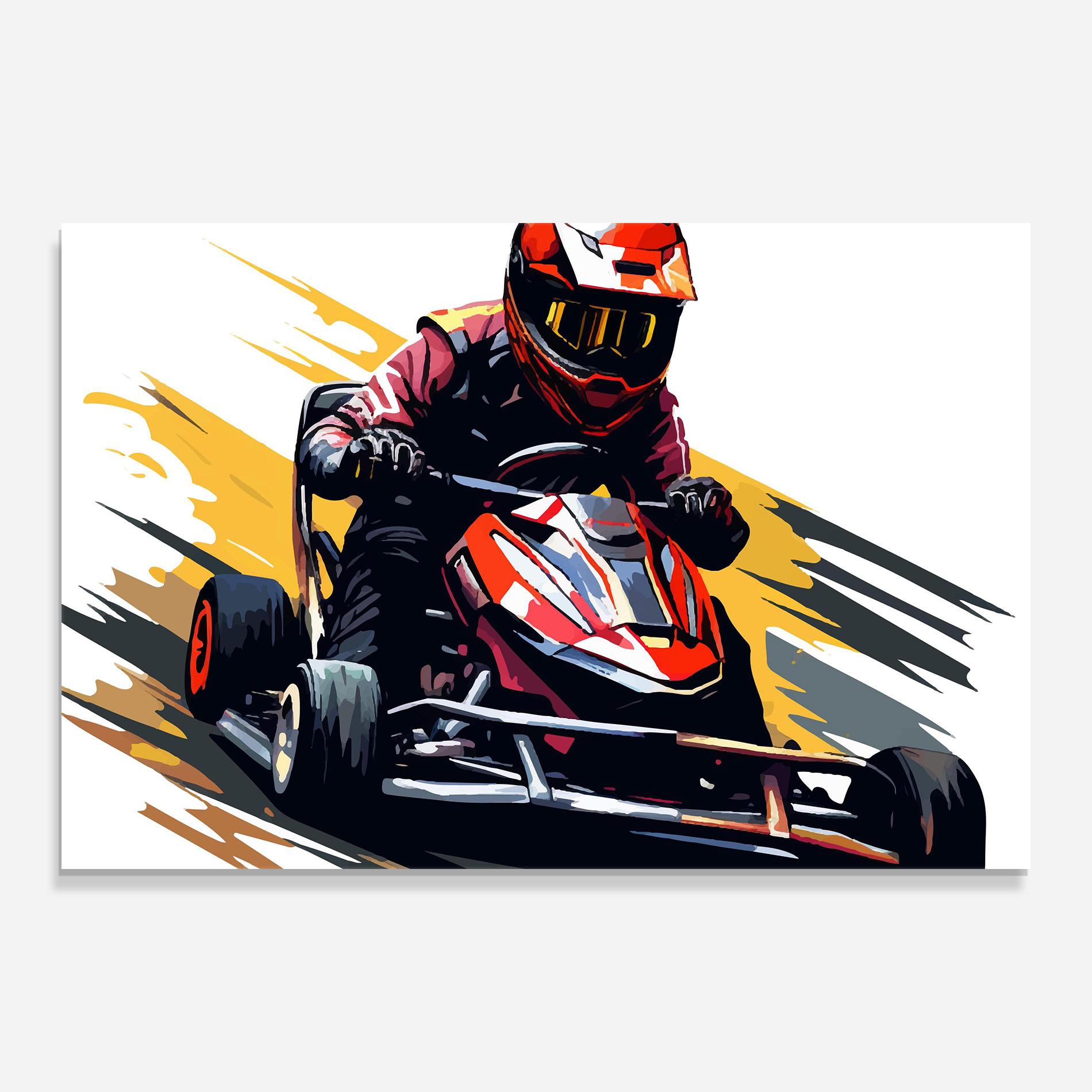 Üvegkép Red Race F1 Car mockup 0