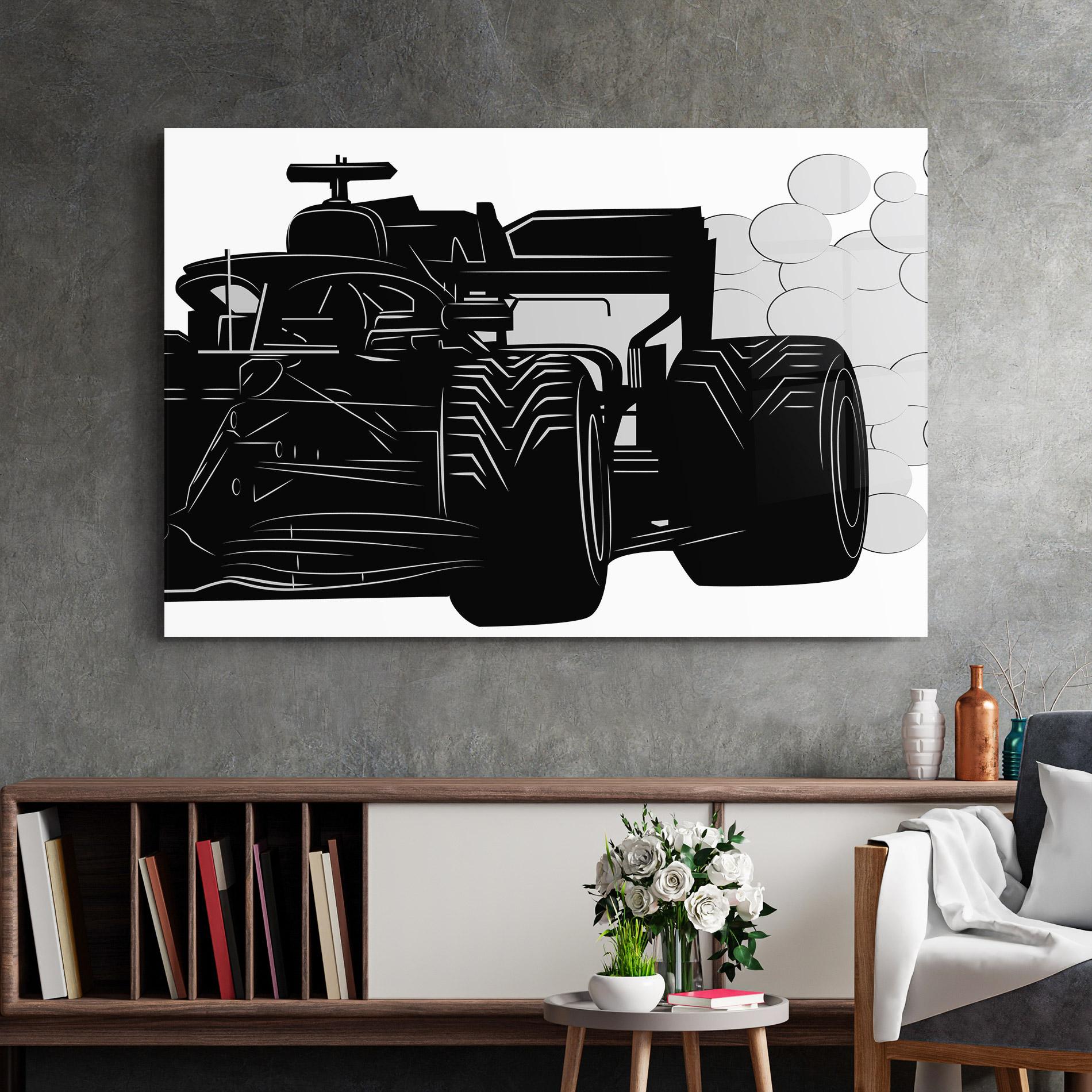 Üvegkép Car F1 Smoke mockup 2