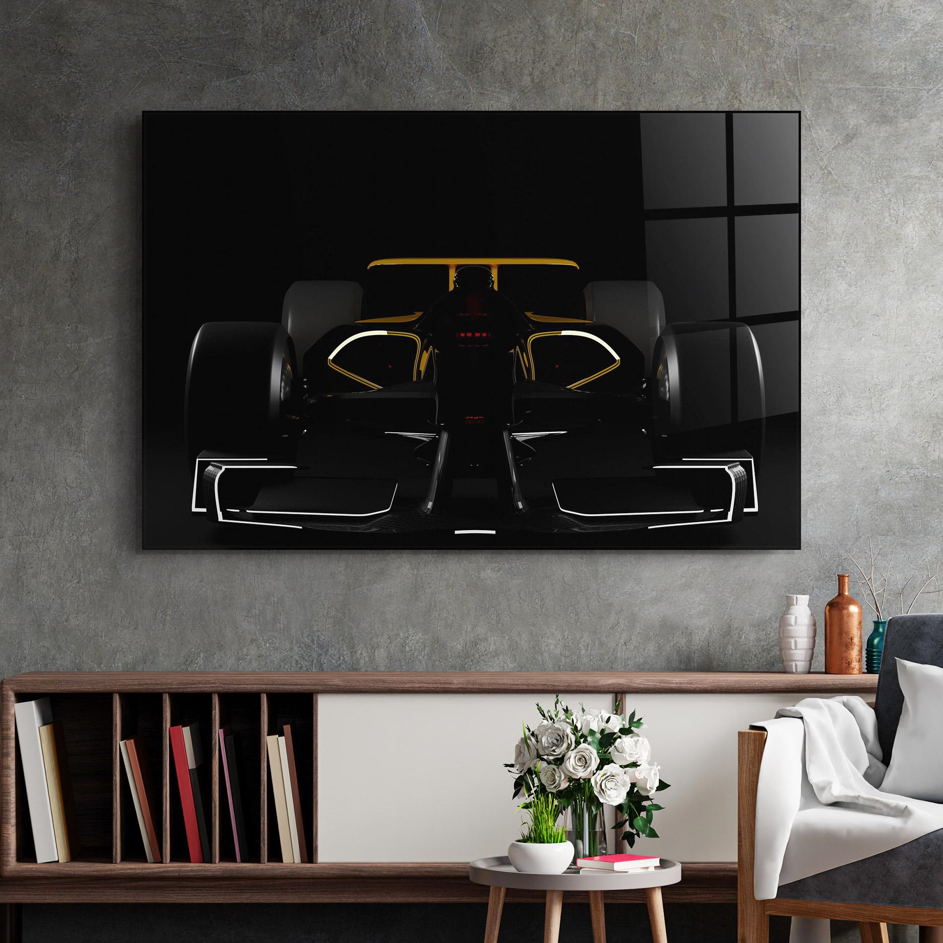 Üvegkép Dark F1 Car mockup 2