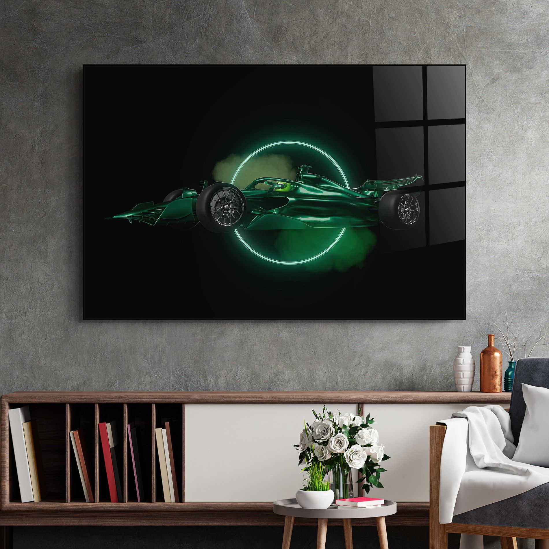 Green Racing Car mockup 2