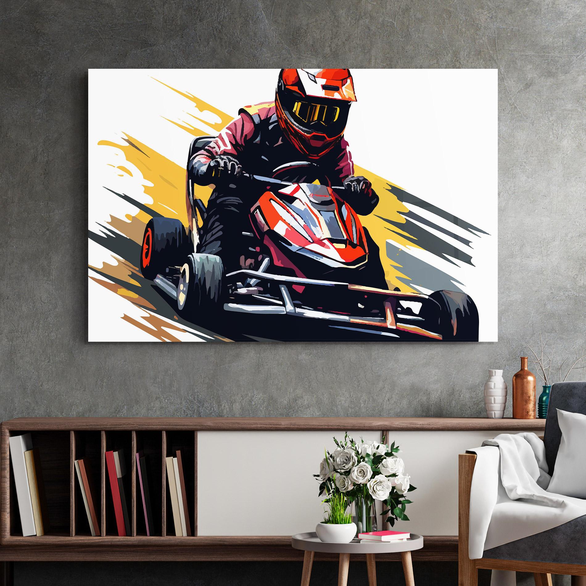 Üvegkép Red Race F1 Car mockup 2