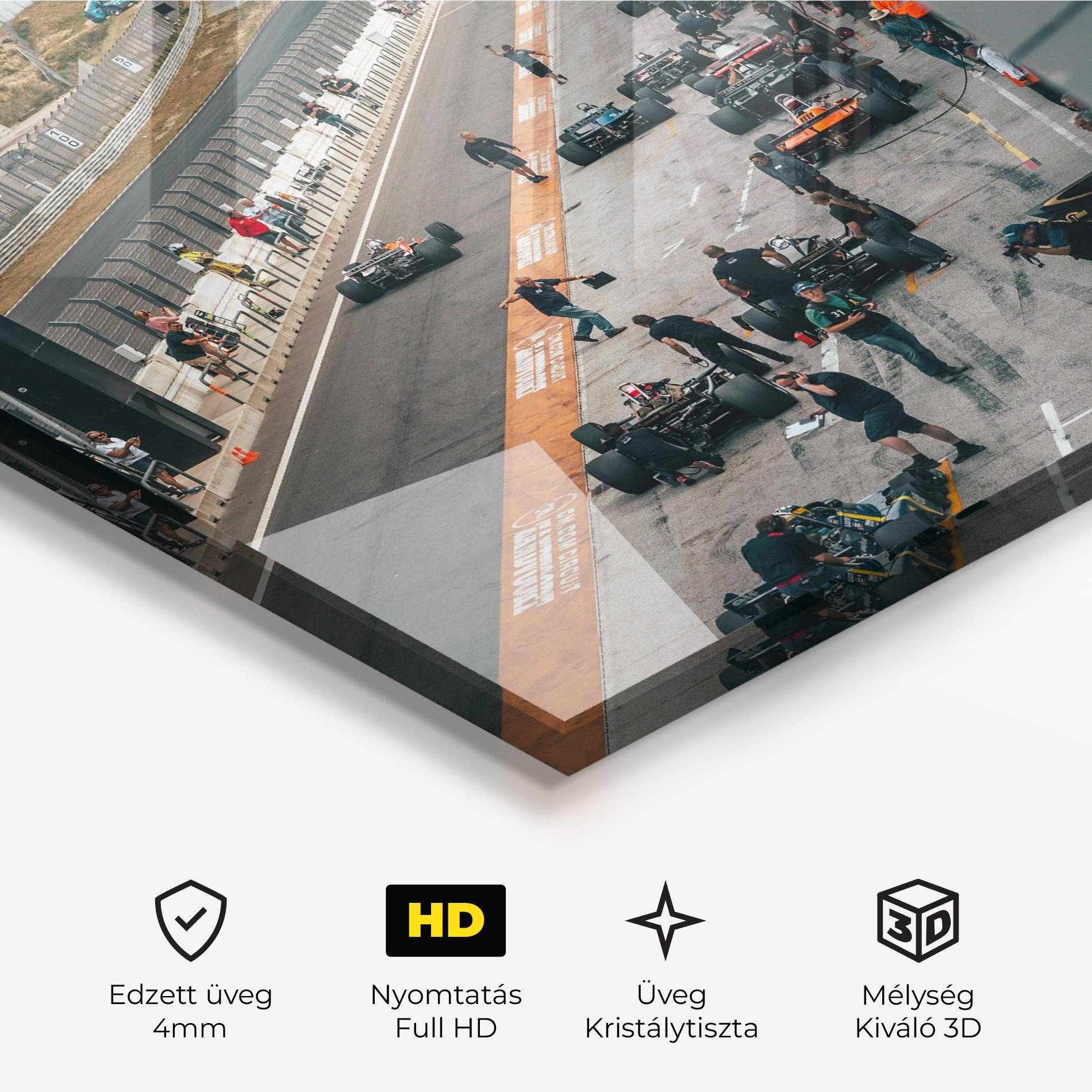 Üvegkép Fromula 1 Cars mockup 3