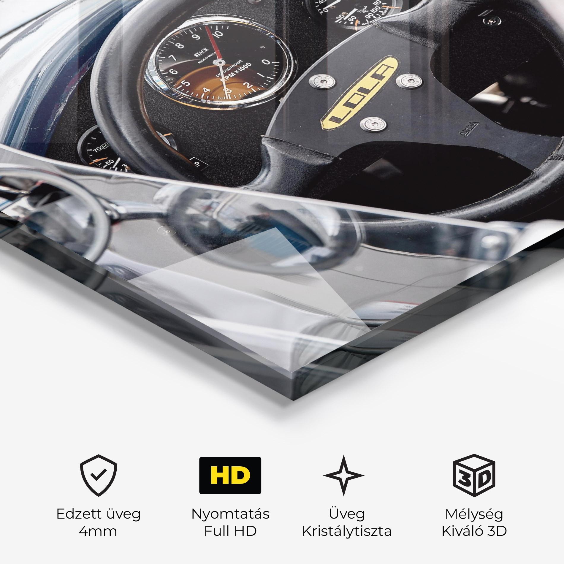 Üvegkép Race Car Closeup mockup 3