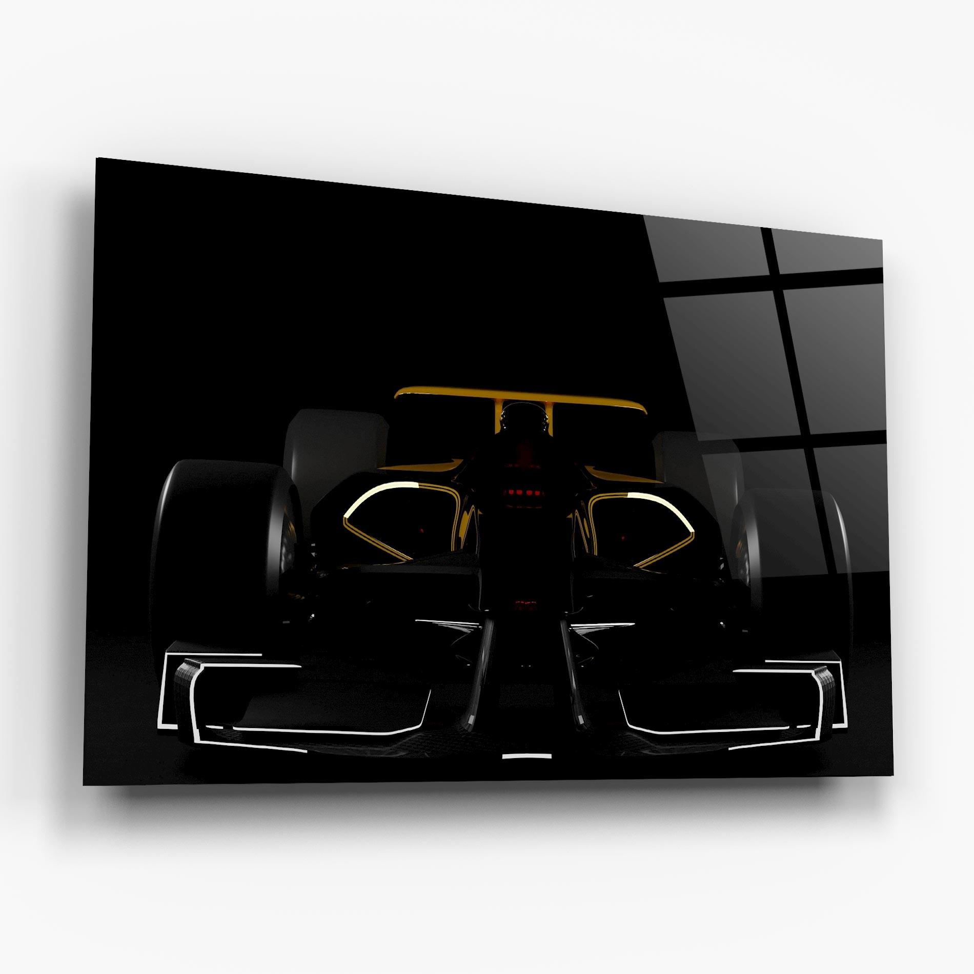 Üvegkép Dark F1 Car mockup 6