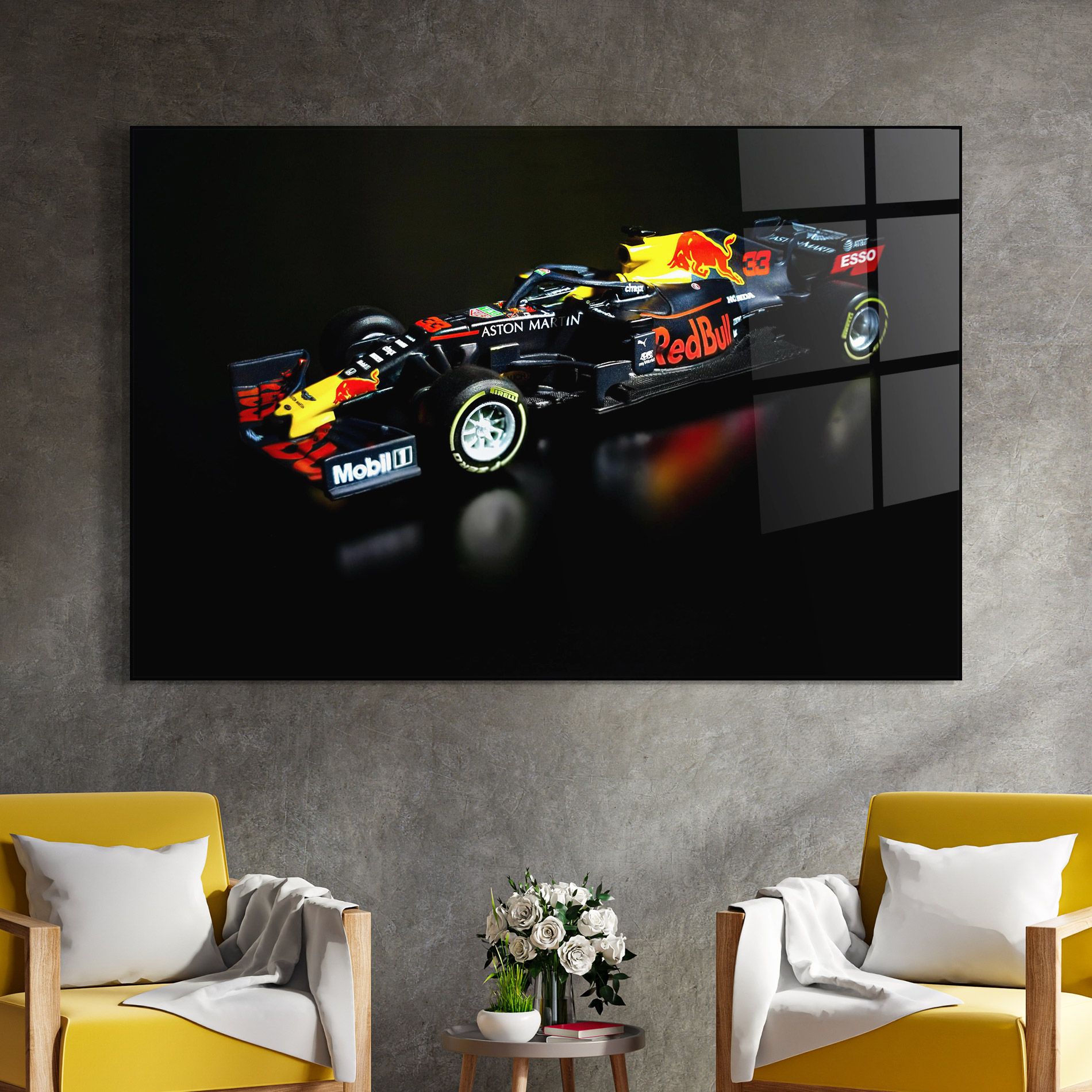 Black Yellow F1 mockup 4