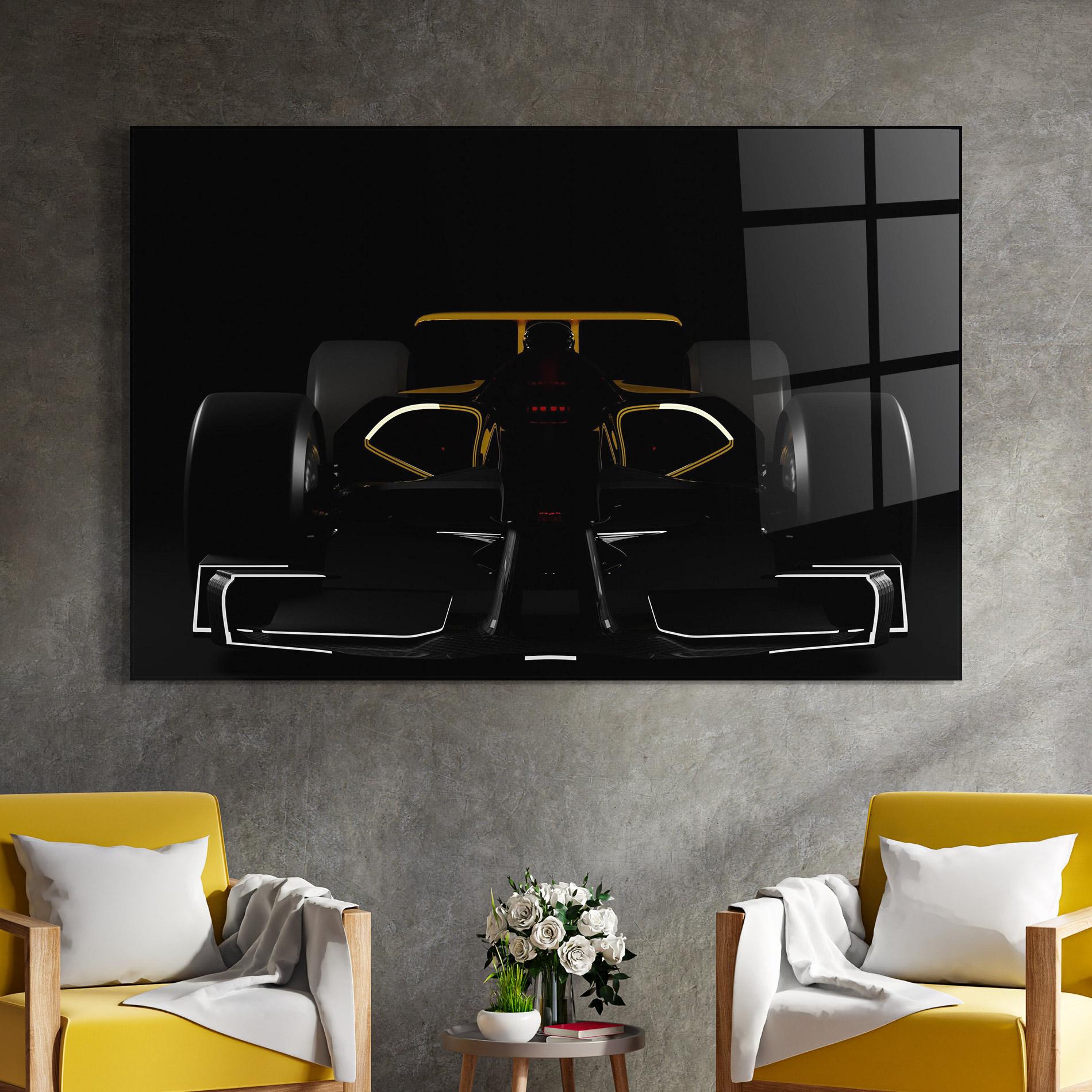 Üvegkép Dark F1 Car mockup 4
