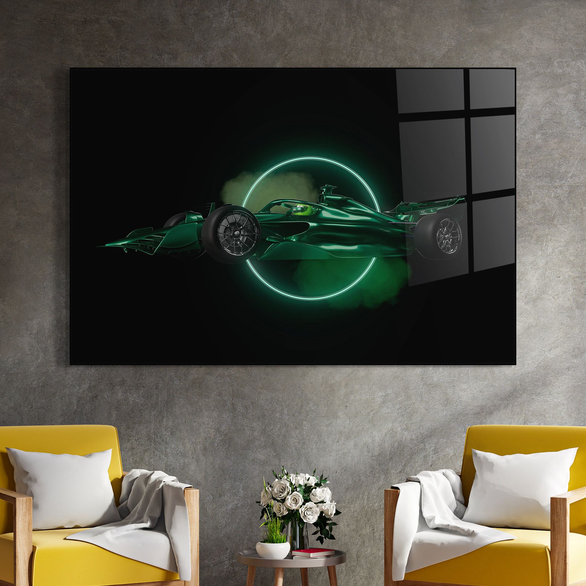 Green Racing Car mockup 4