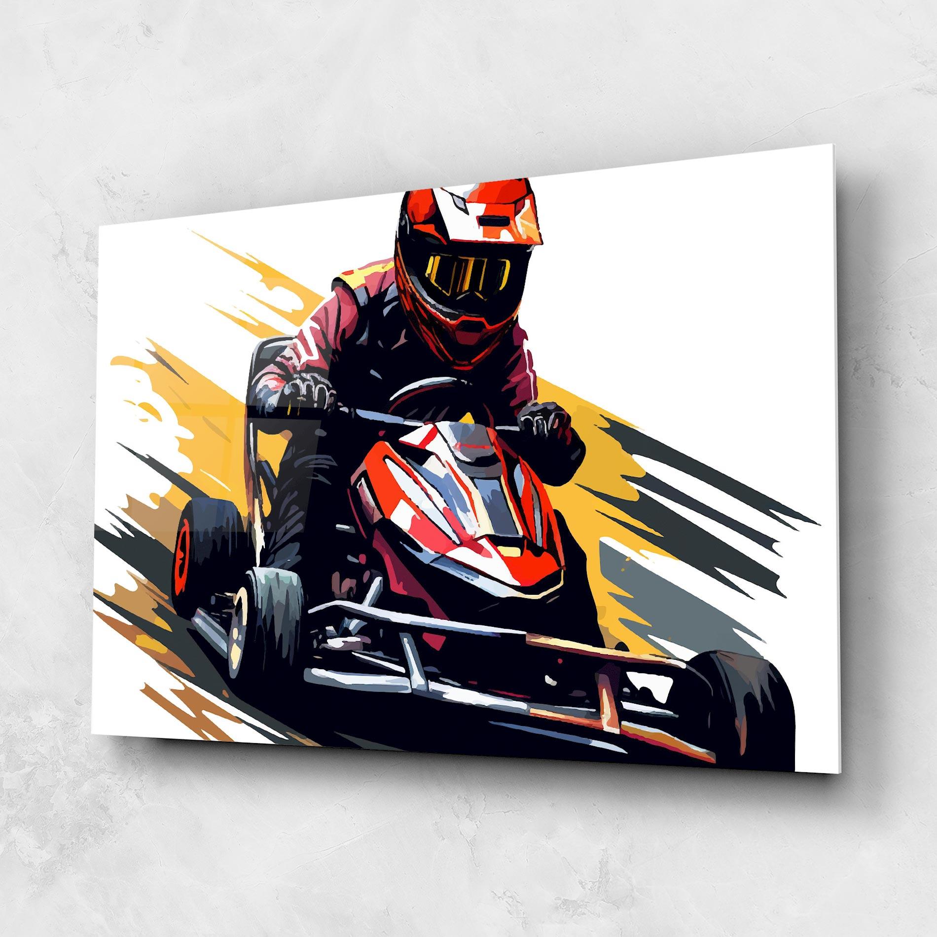 Üvegkép Red Race F1 Car mockup 1