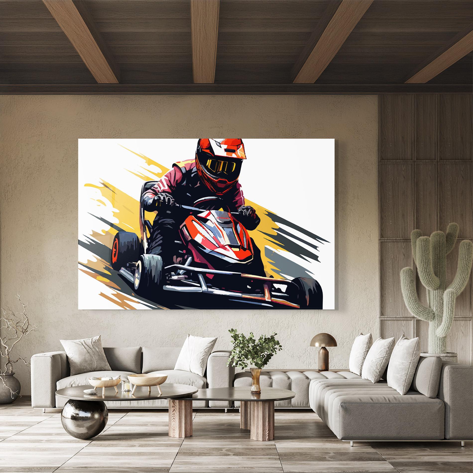 Üvegkép Red Race F1 Car mockup 8