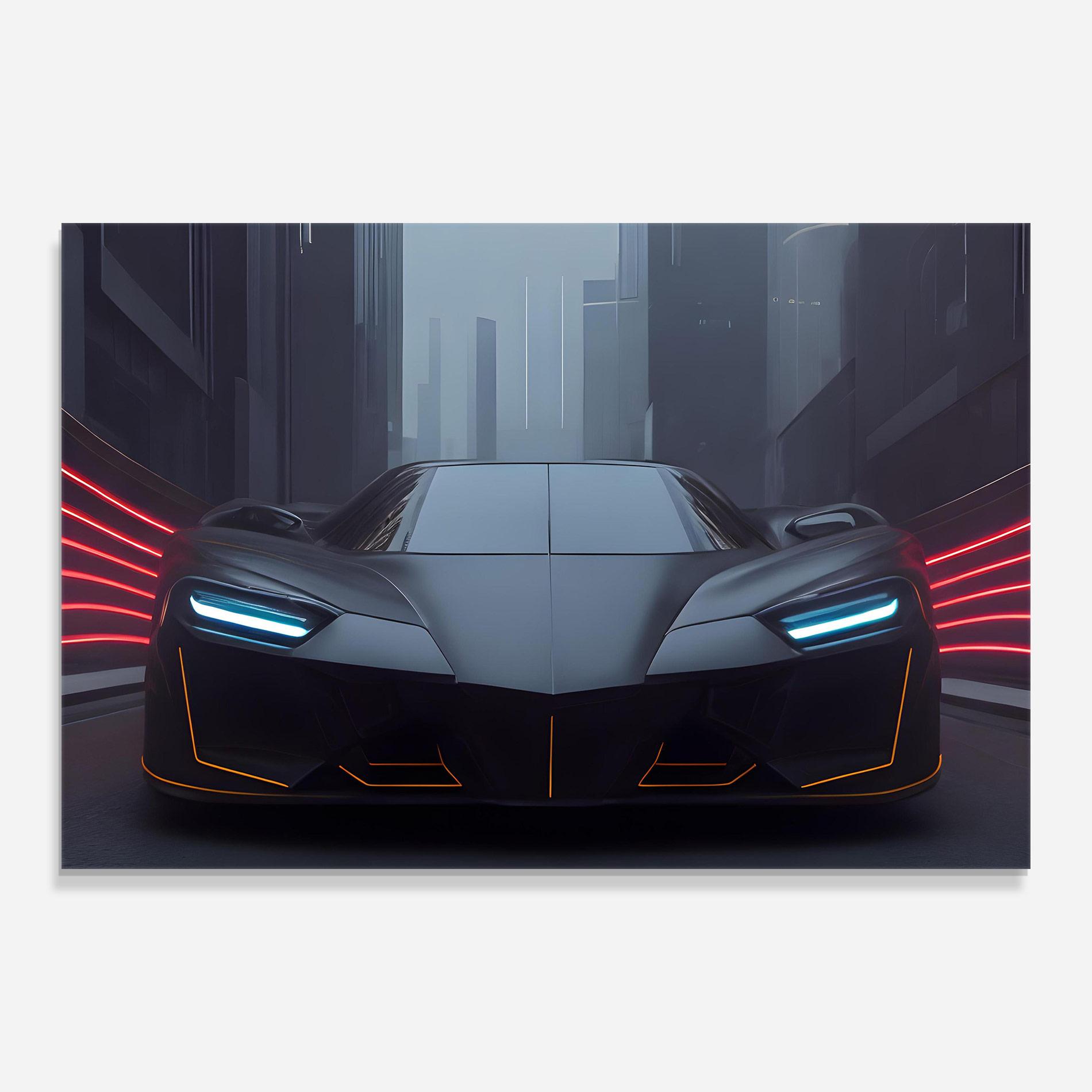 Üvegkép Back Futuristic Hypercar mockup 0