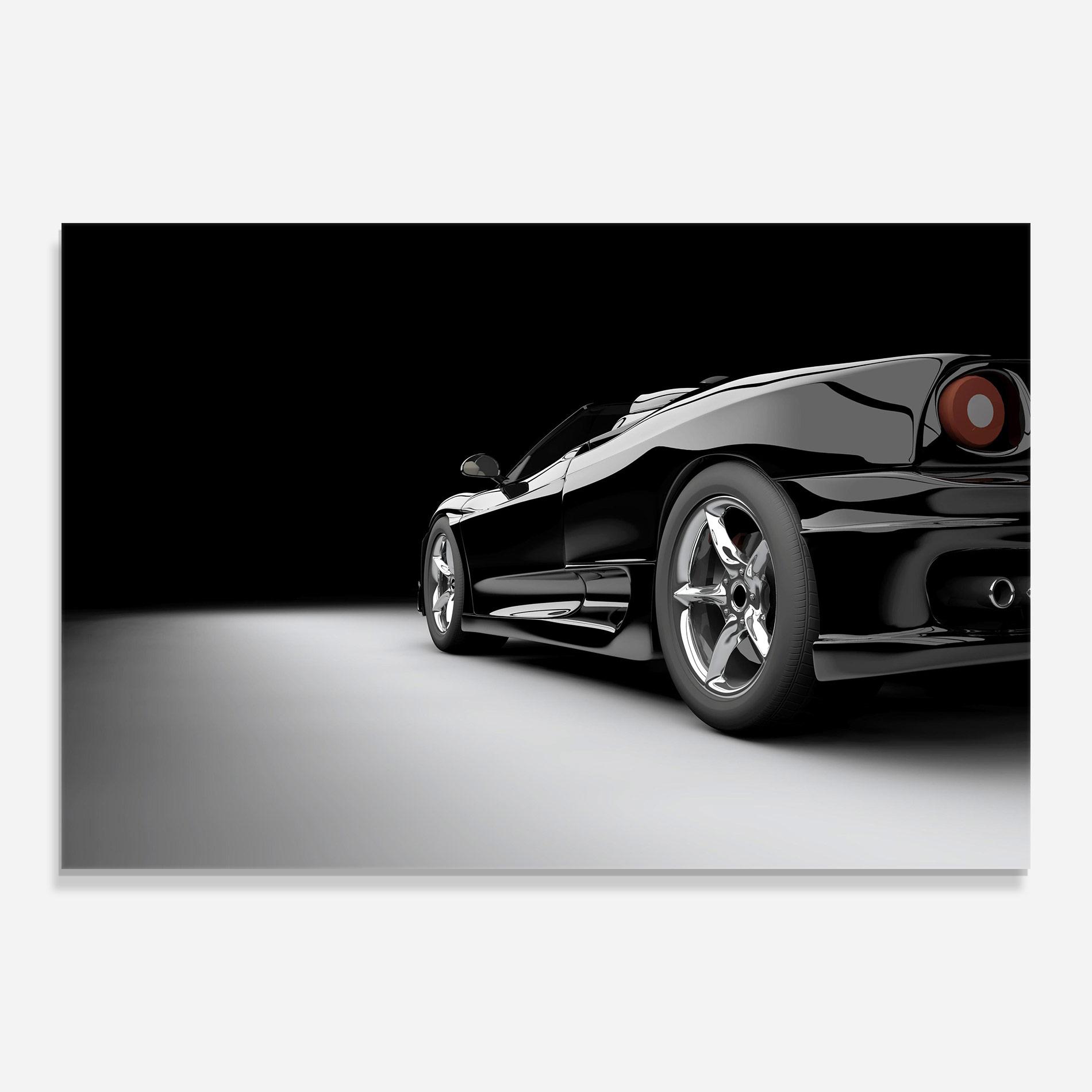 Üvegkép Black Sport Car mockup 0