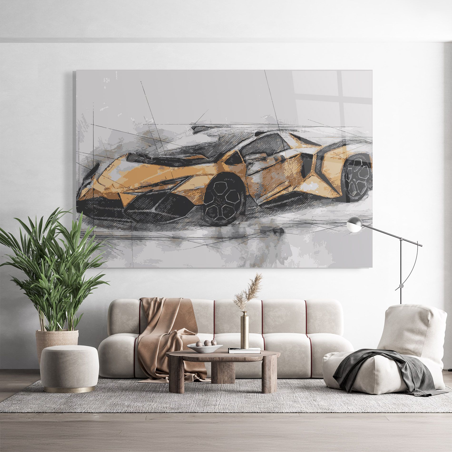 Orange Sport Car mockup 9