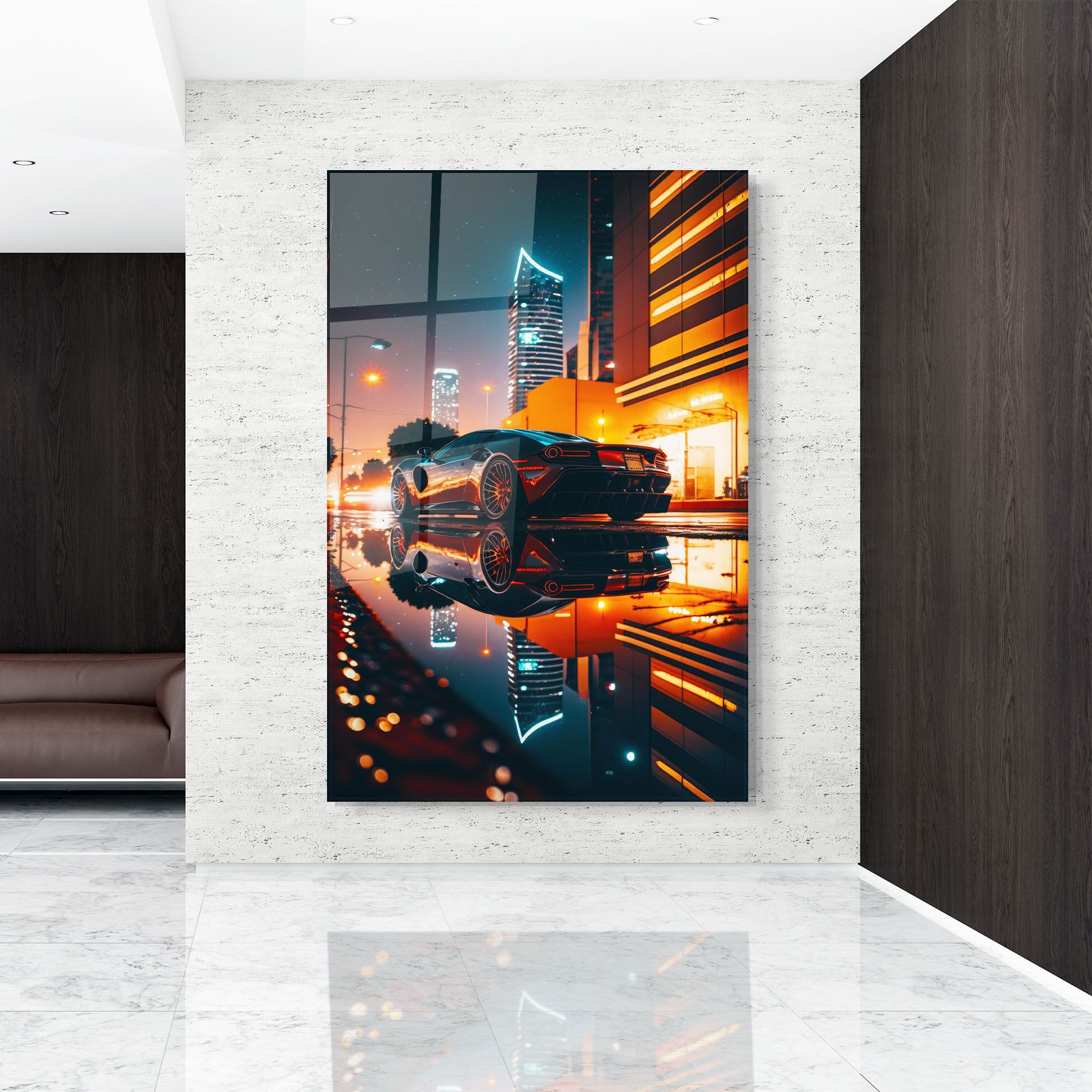 Rainy Sport Car mockup 9