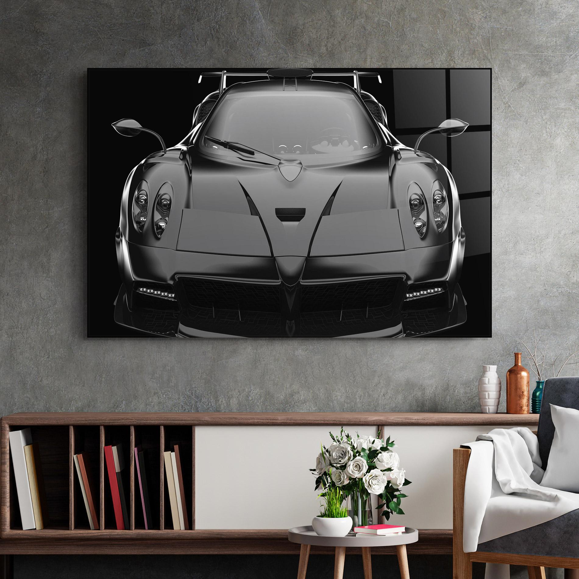 Üvegkép Black Matte Pagani mockup 2