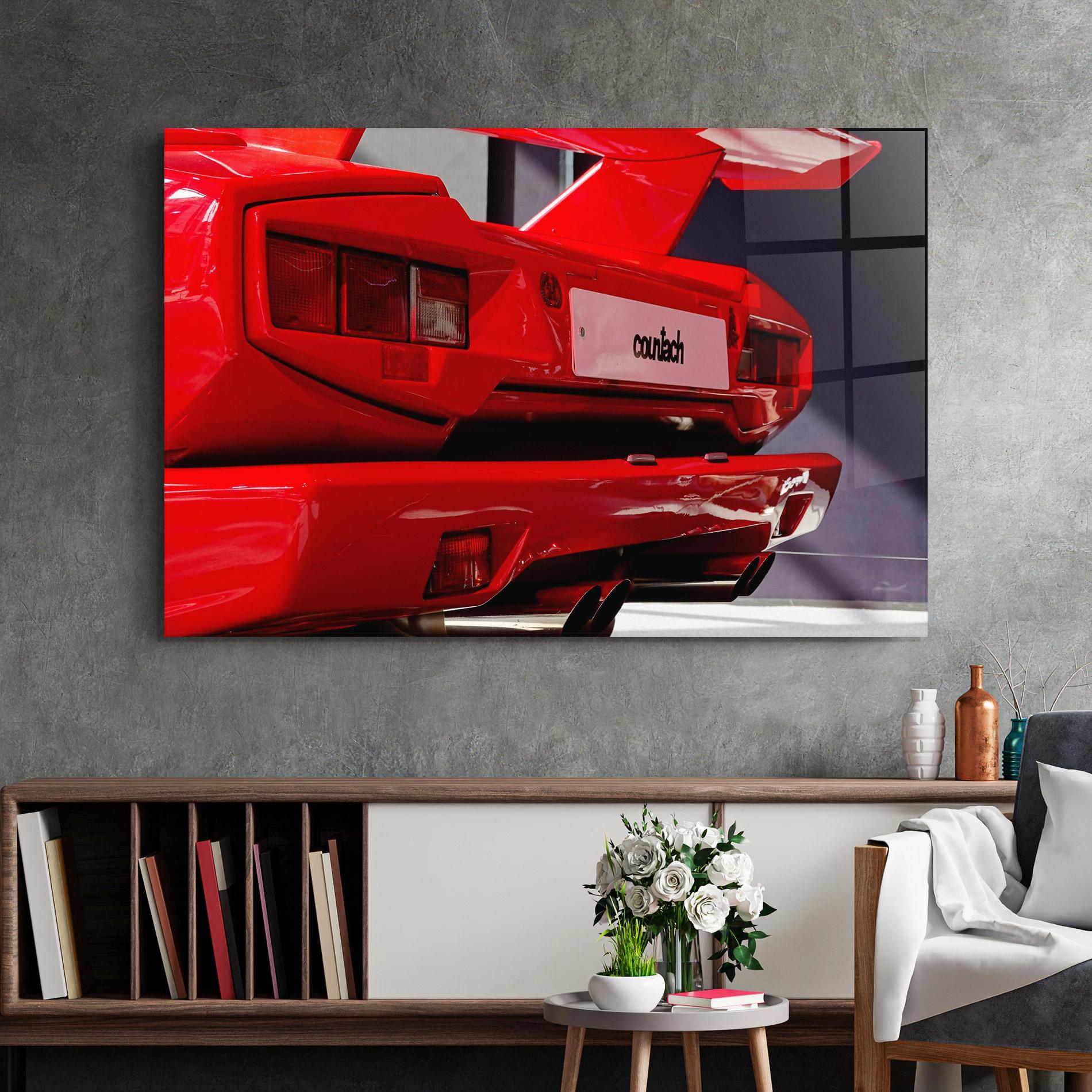 Üvegkép Red Rear Countach mockup 2