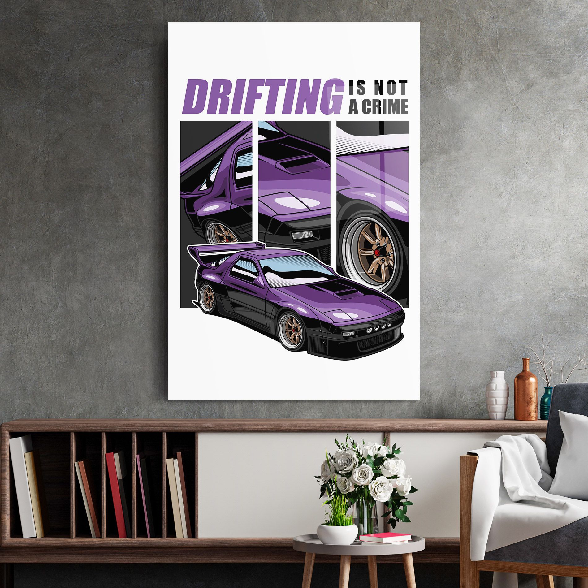 Drift Purple Car mockup 2