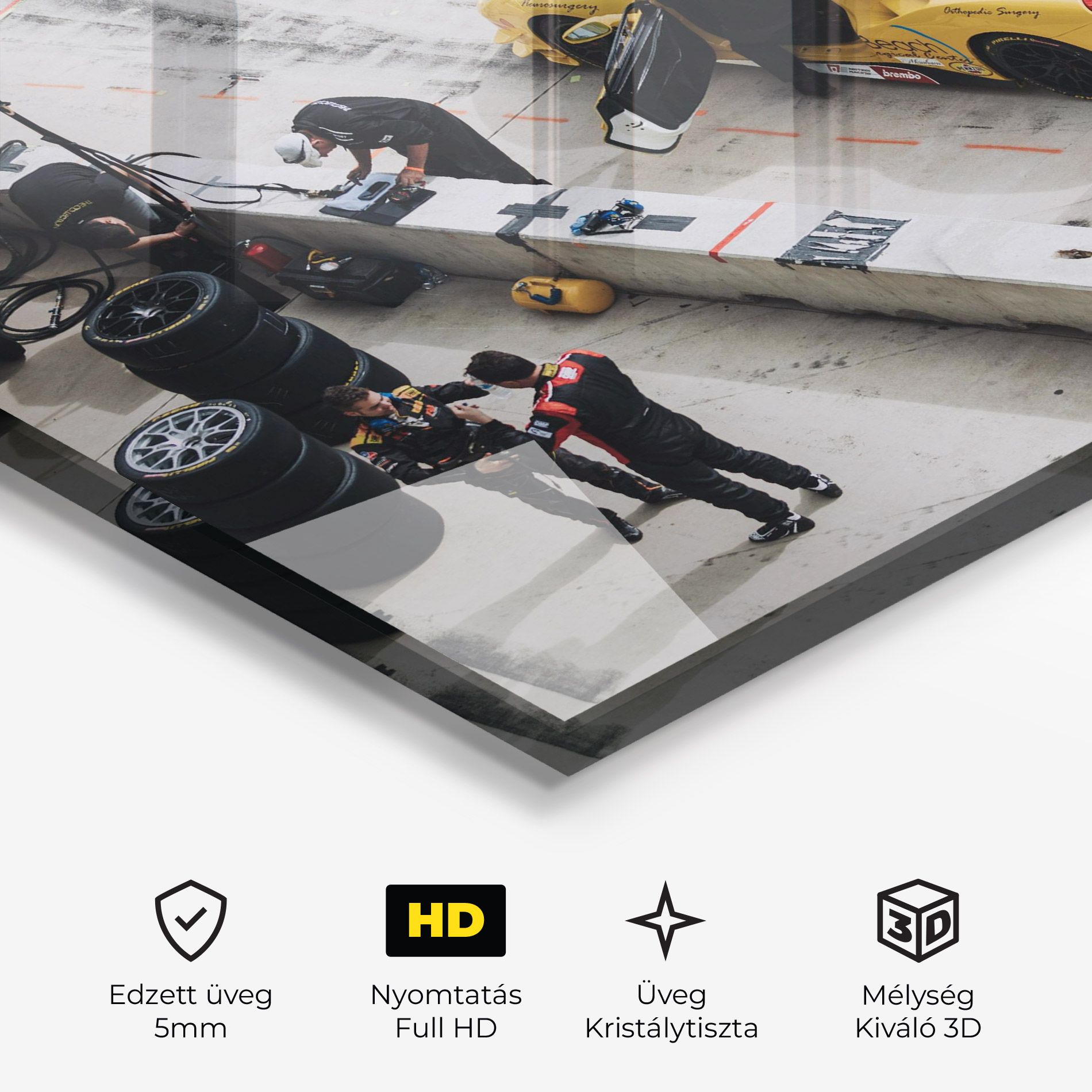 Yellow Race Car mockup 3