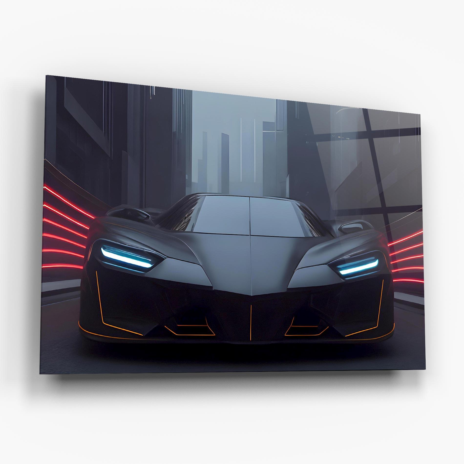 Üvegkép Back Futuristic Hypercar mockup 6