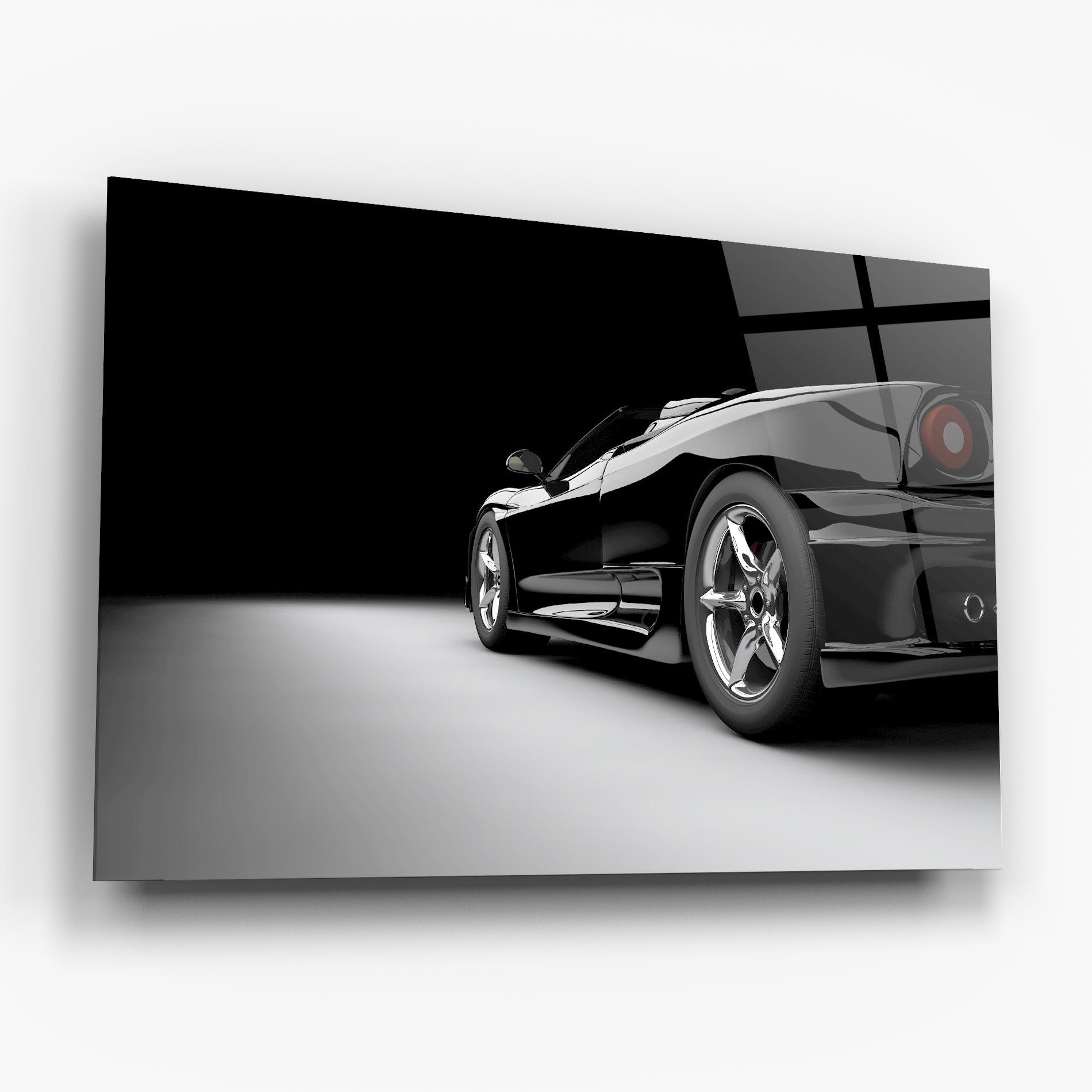 Üvegkép Black Sport Car mockup 6