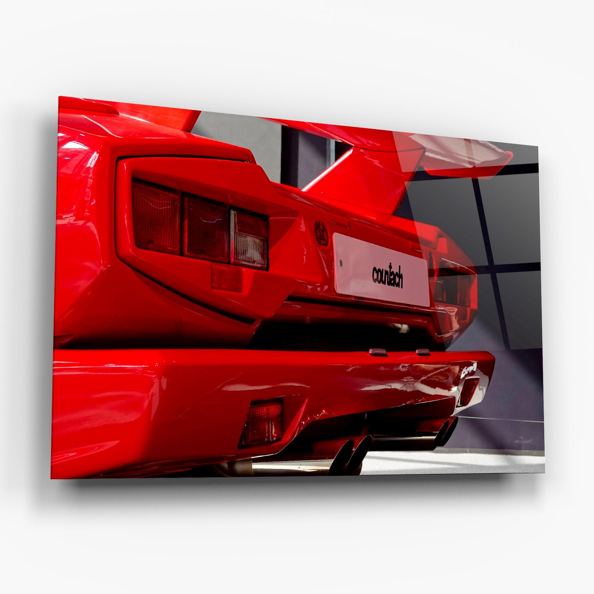 Üvegkép Red Rear Countach mockup 6