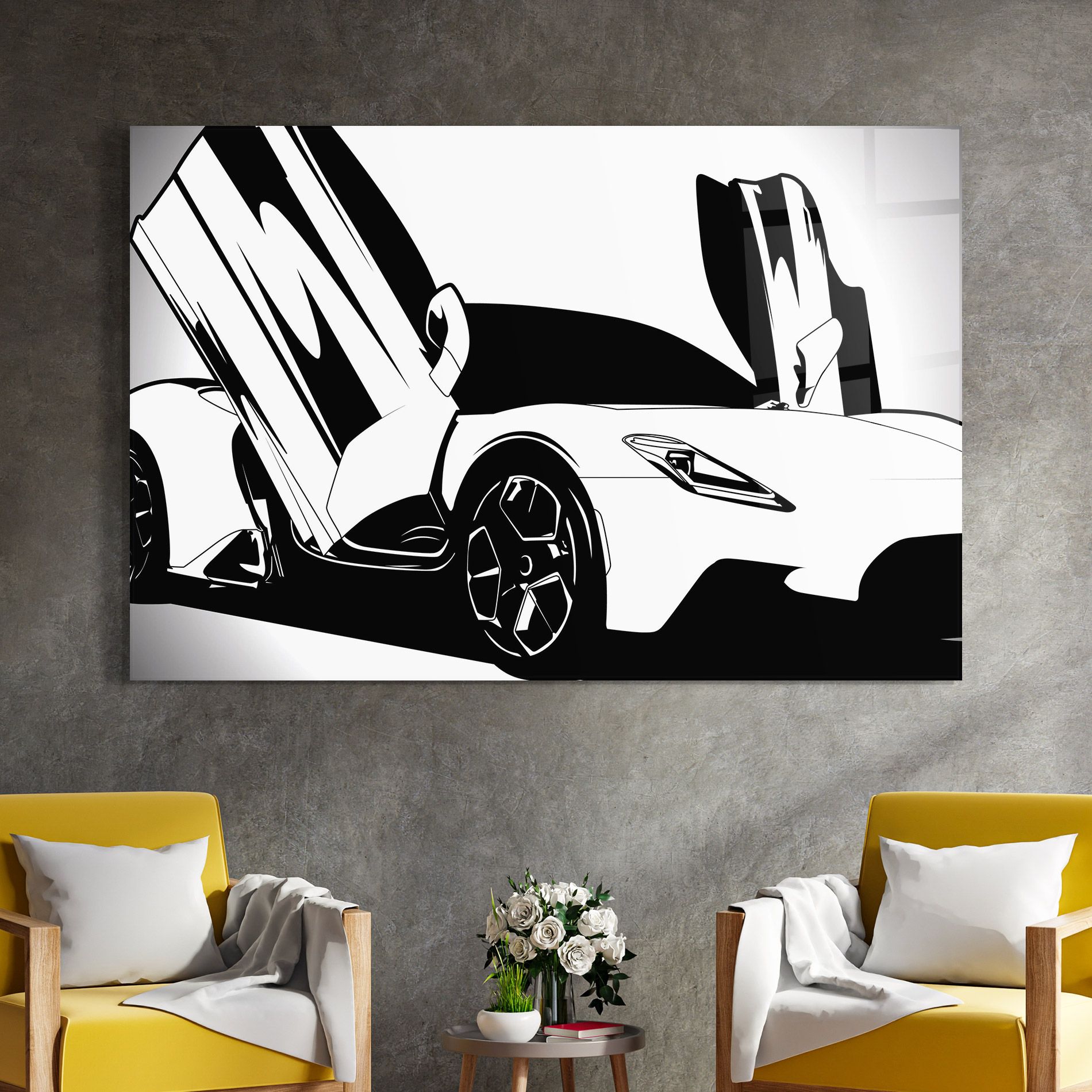 Black White Car mockup 4