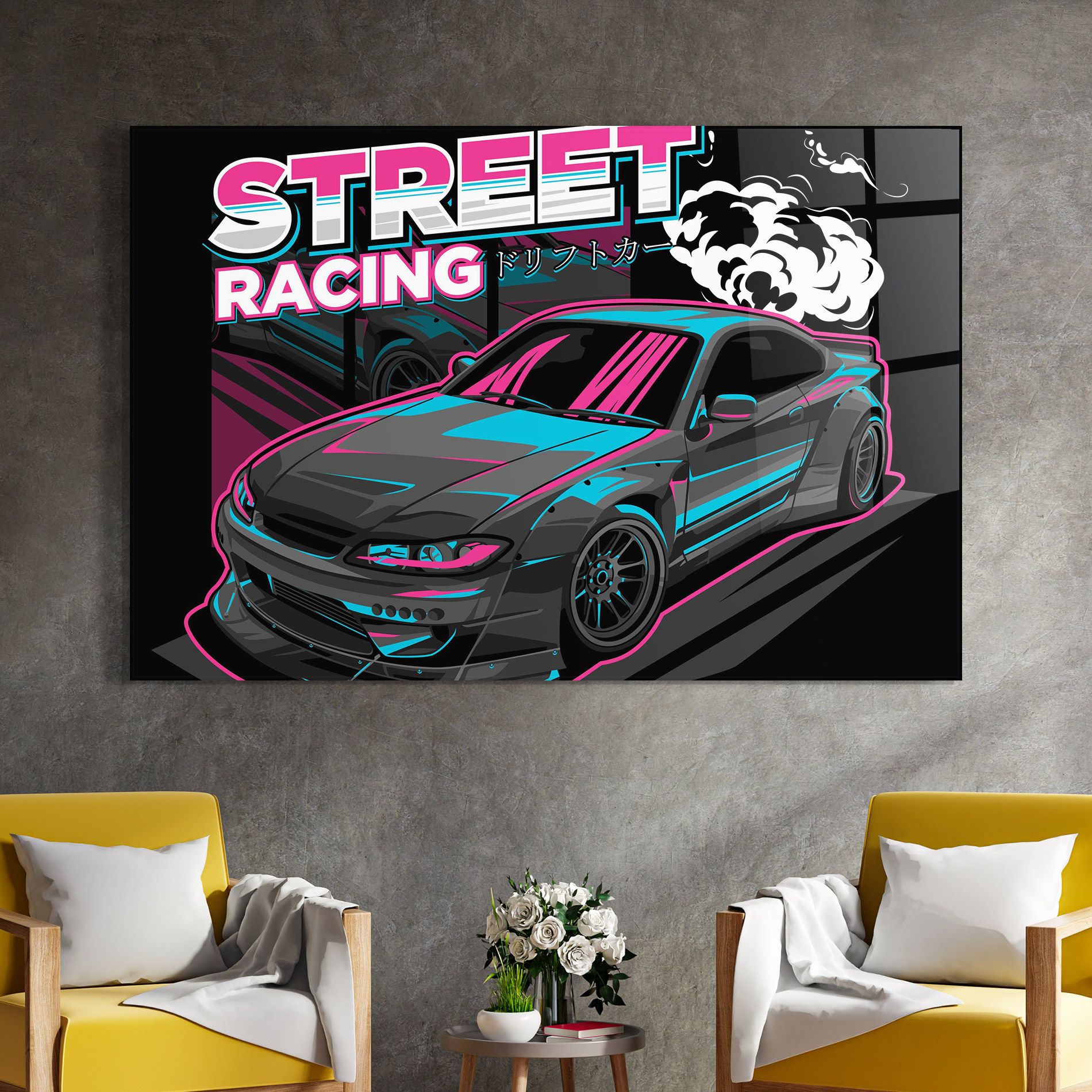 Drift Grey Car mockup 4