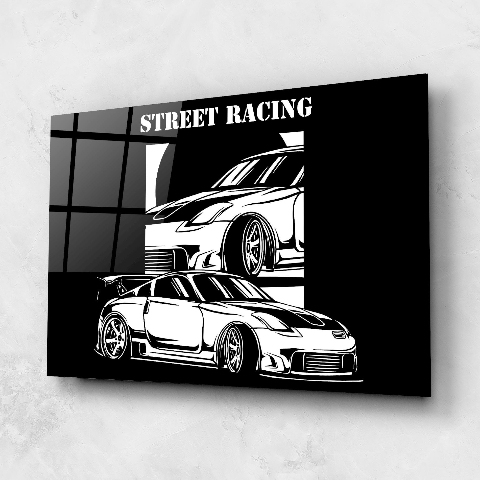 Üvegkép Car Street Racing mockup 1