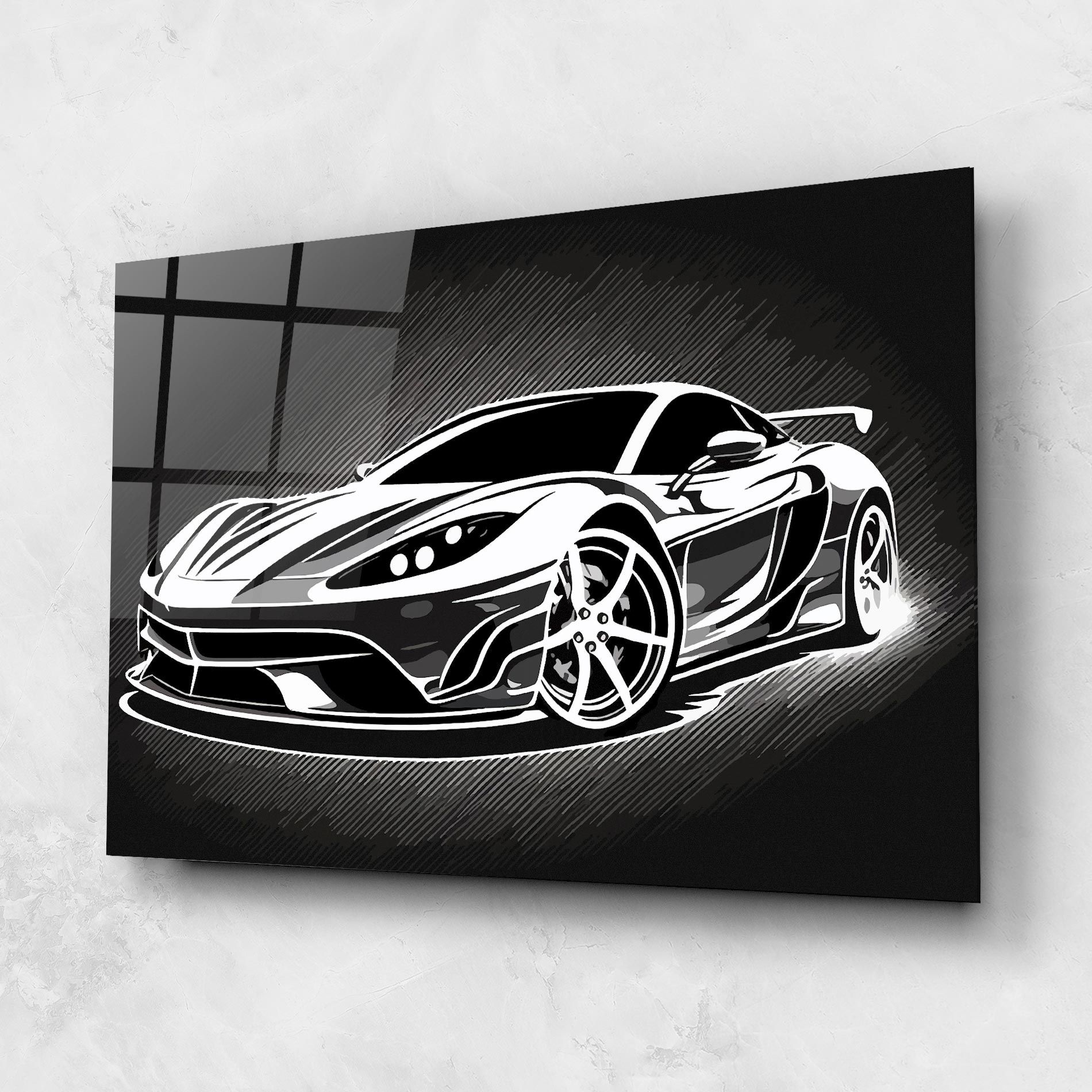 White Sport Car mockup 1