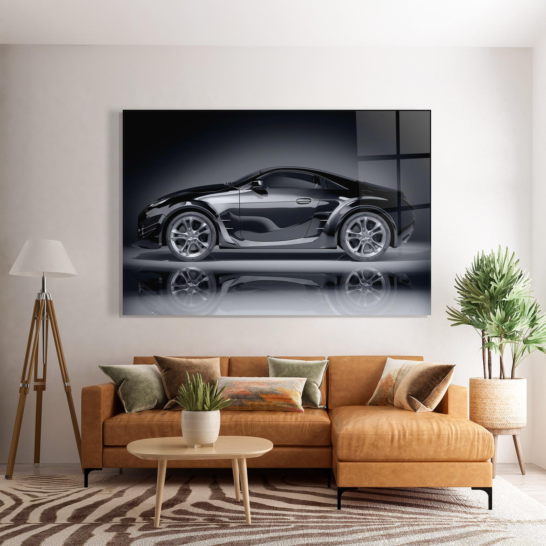 Üvegkép Black Shadow Car mockup 7