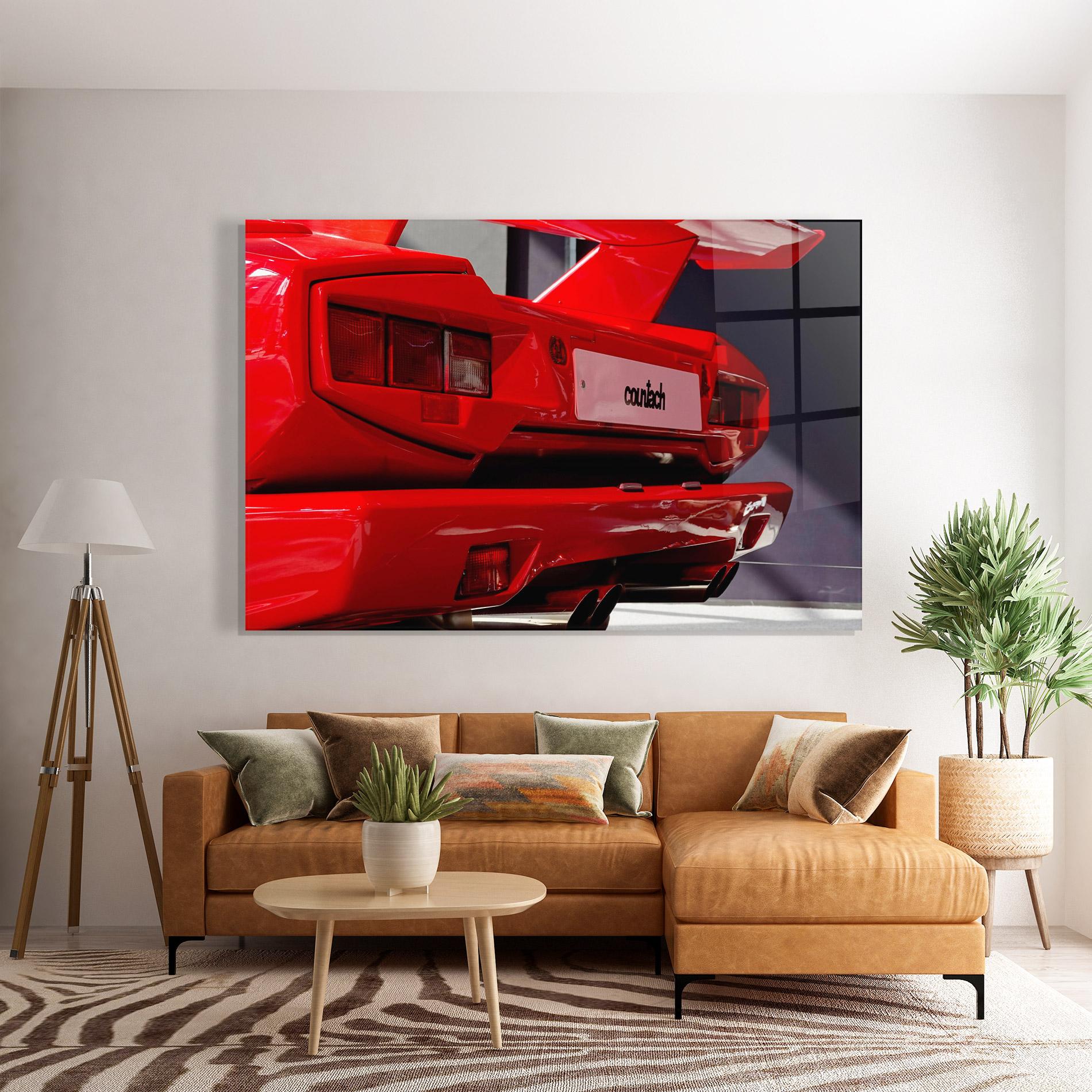 Üvegkép Red Rear Countach mockup 7