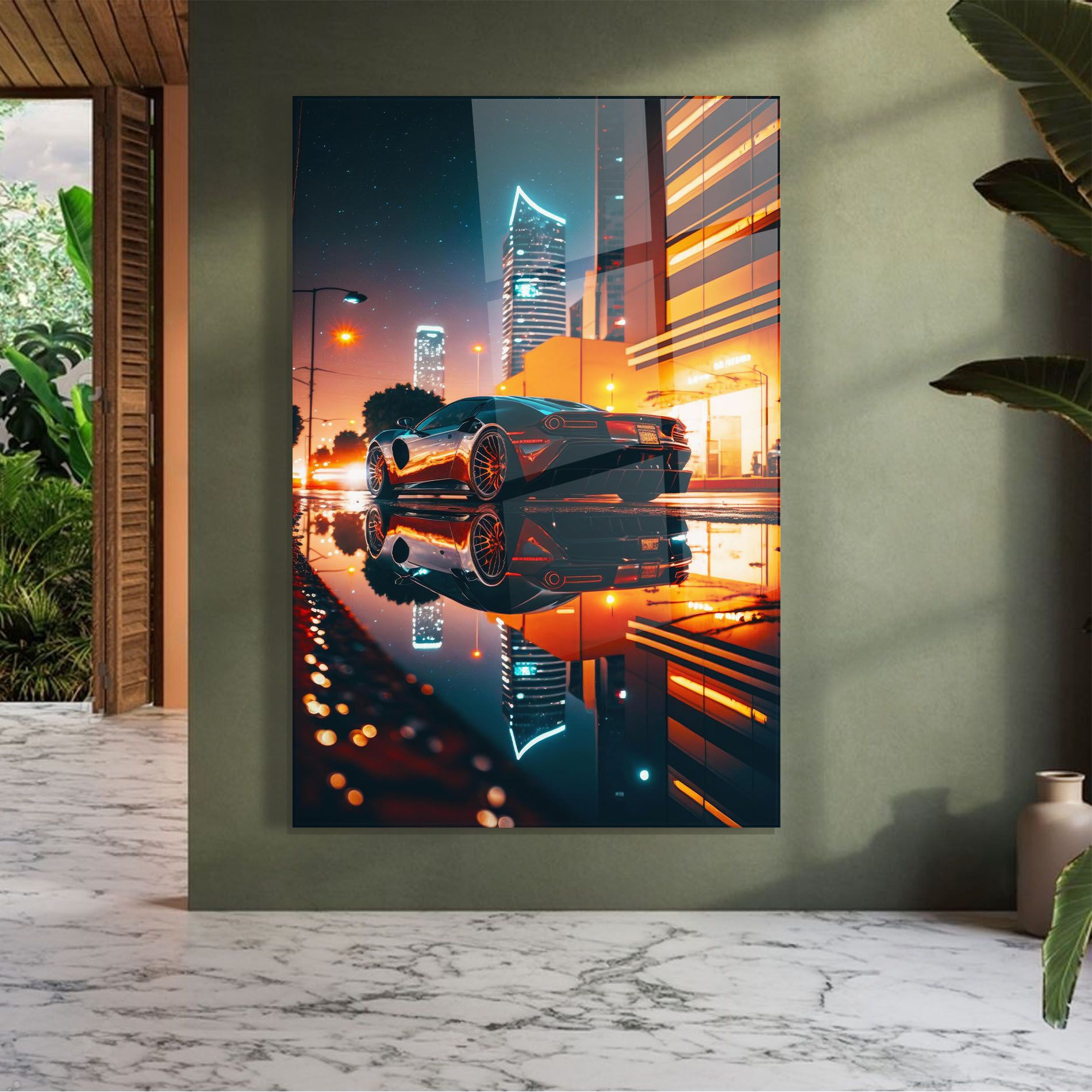 Rainy Sport Car mockup 7