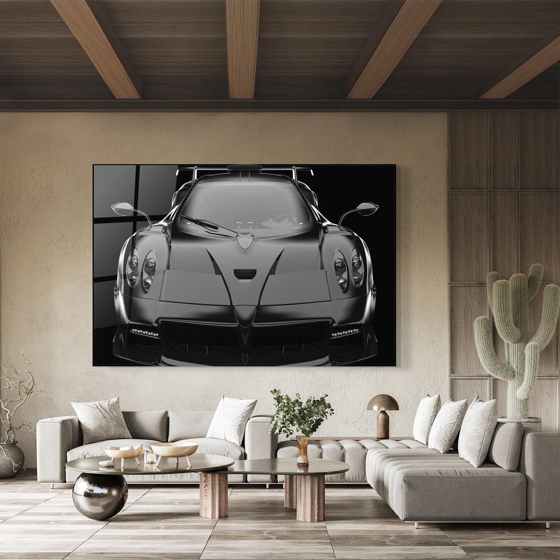 Üvegkép Black Matte Pagani mockup 8