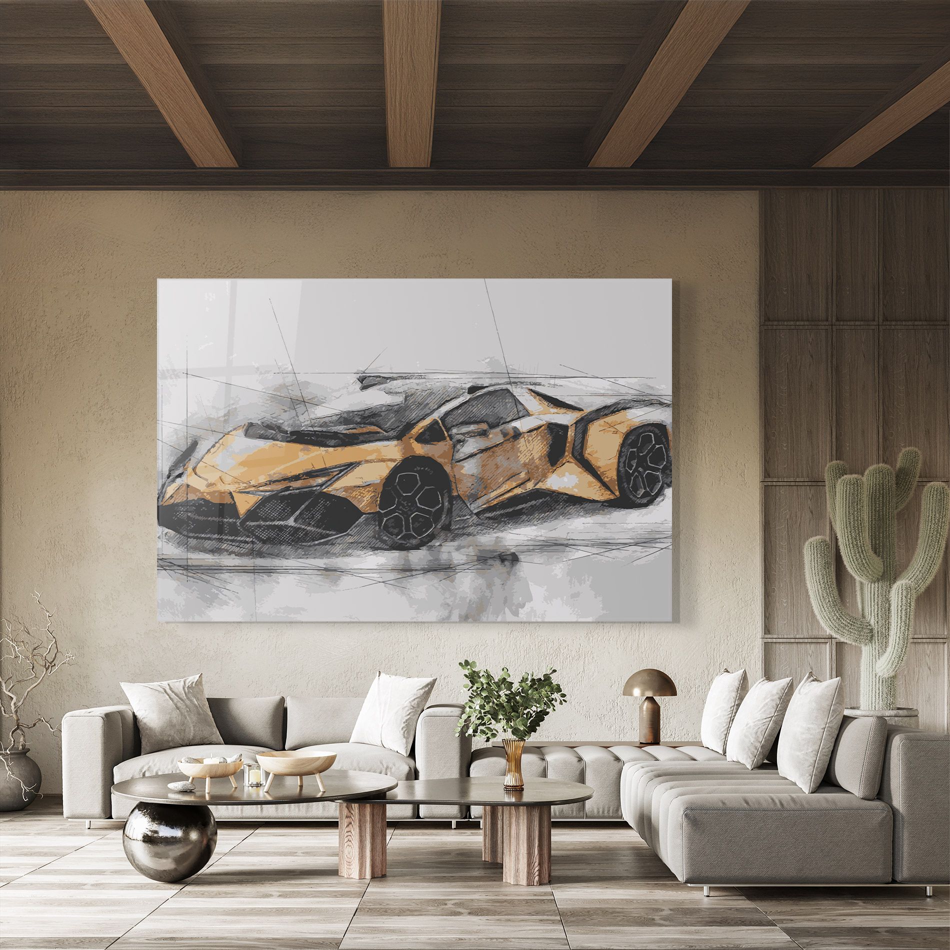 Orange Sport Car mockup 8