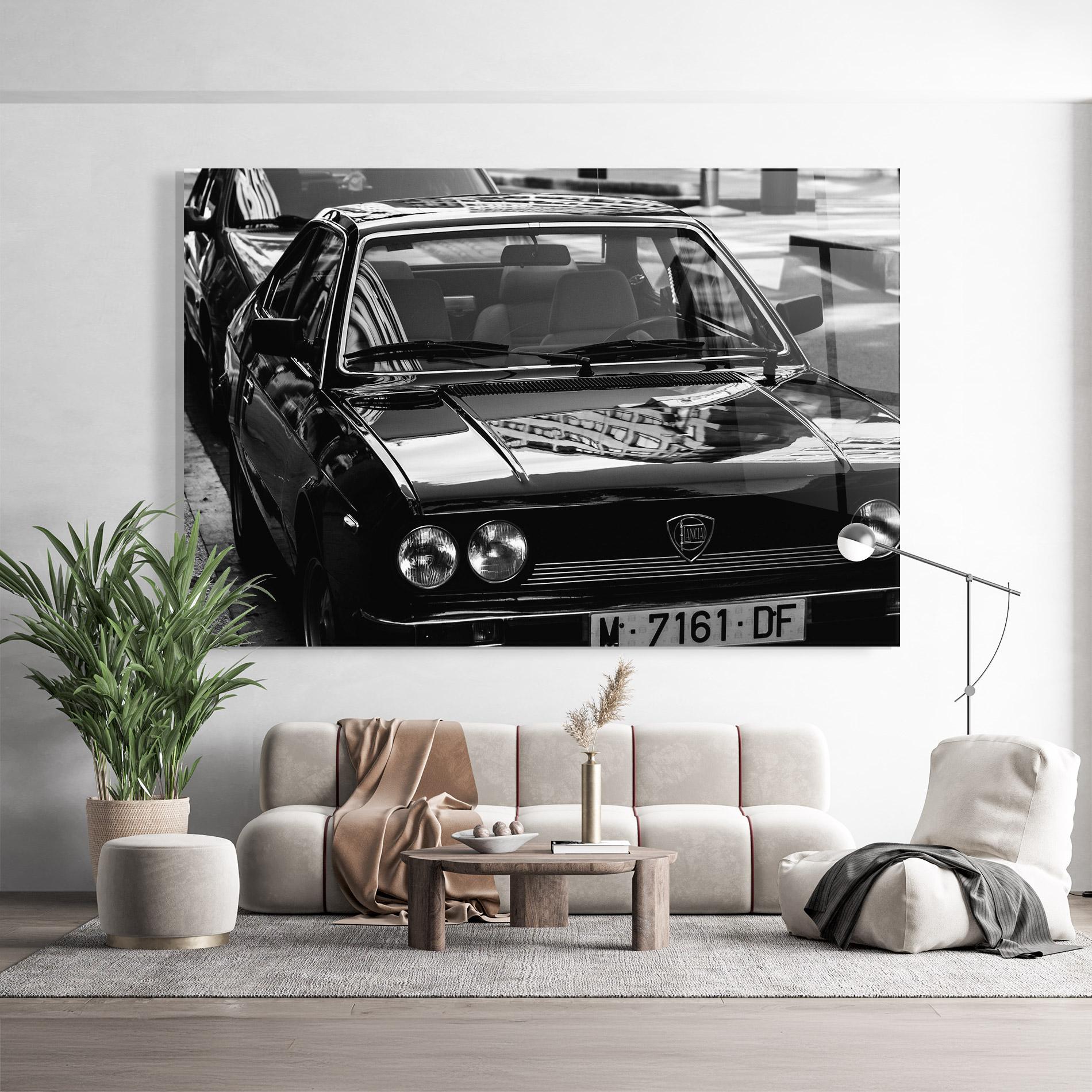 Üvegkép Black Shiny Car mockup 9