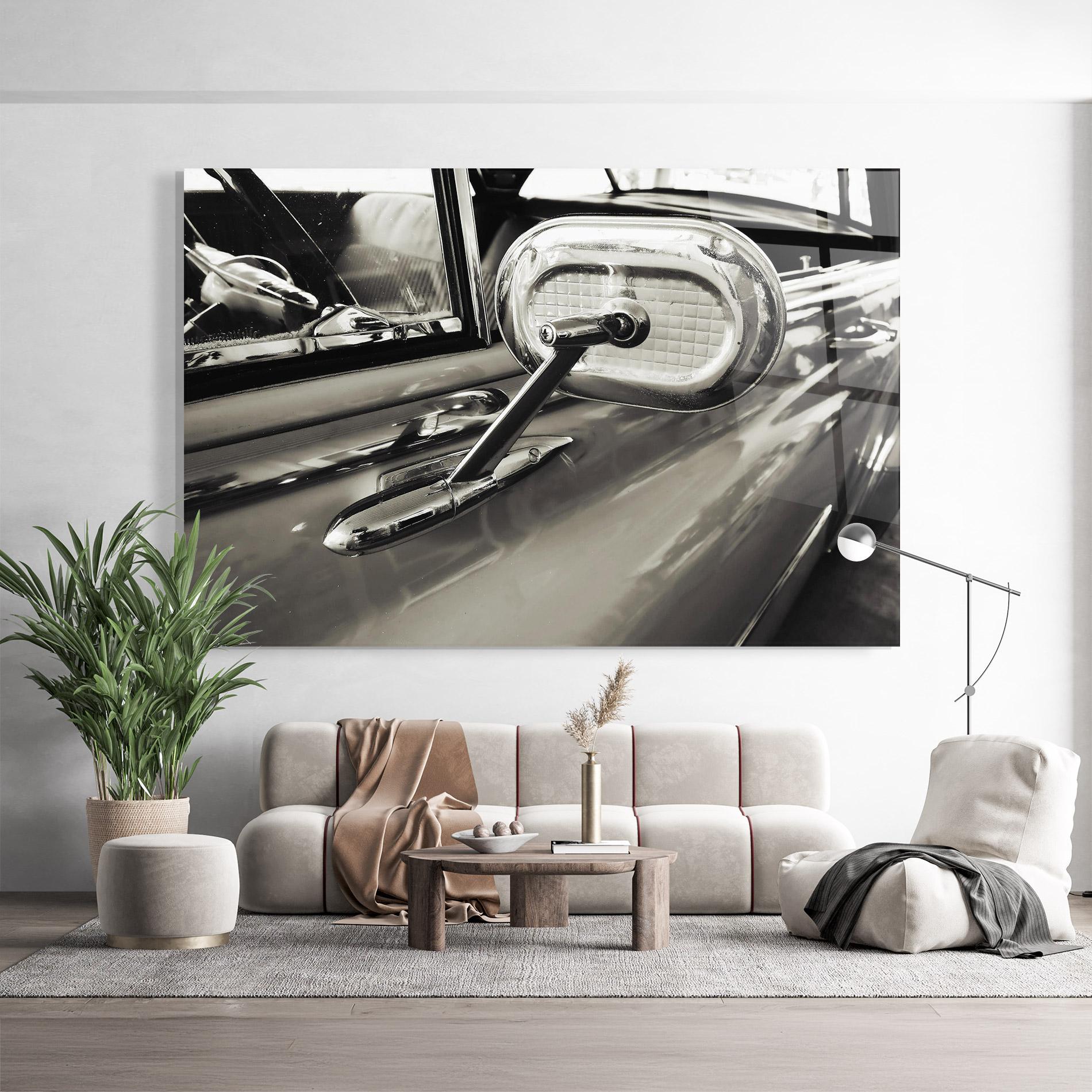 Üvegkép Close Up Grey Car mockup 9