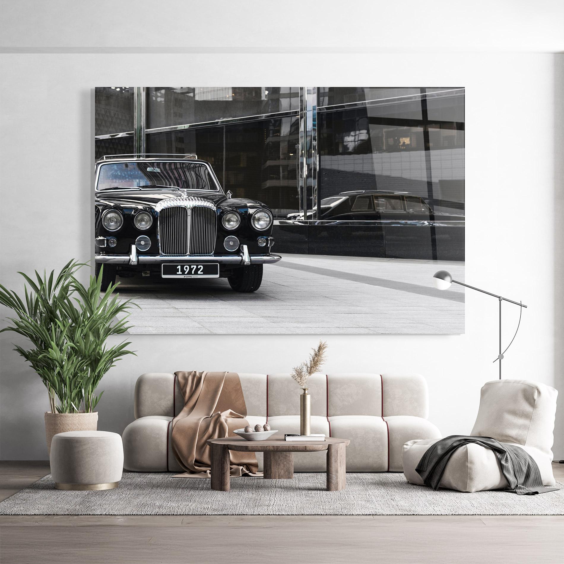 Üvegkép Vintage Black Car mockup 9