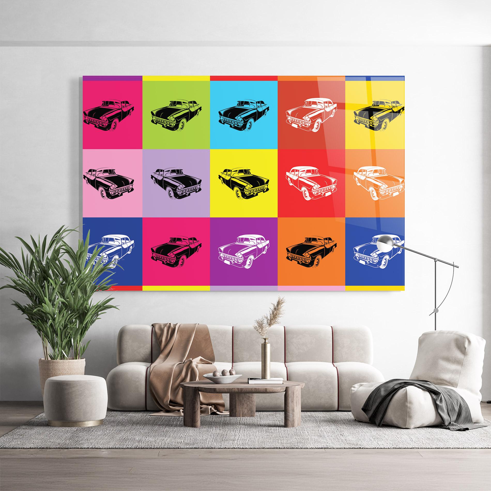 Üvegkép Vintage Car Mix mockup 9