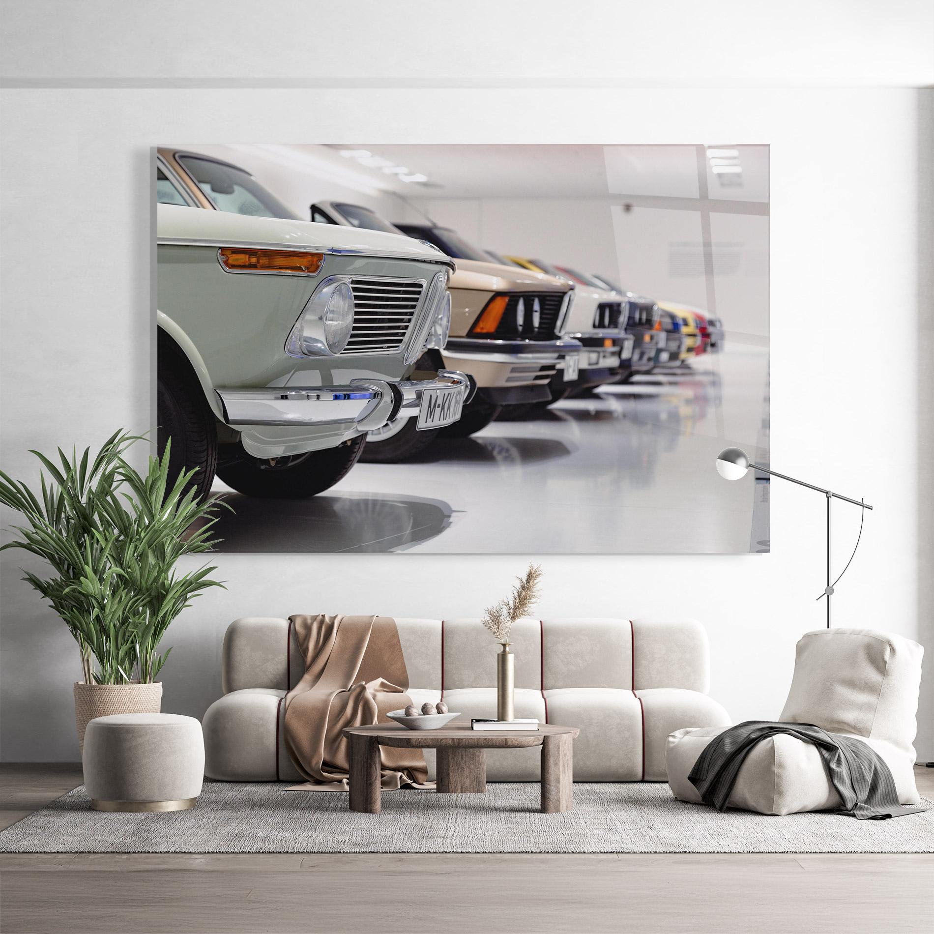 Üvegkép Vintage Cream Cars mockup 9