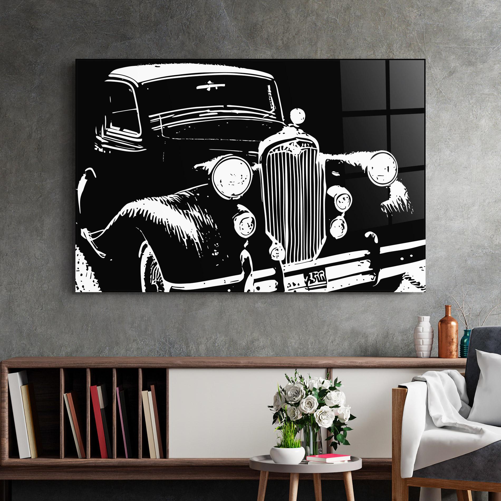 Üvegkép Old Car mockup 2