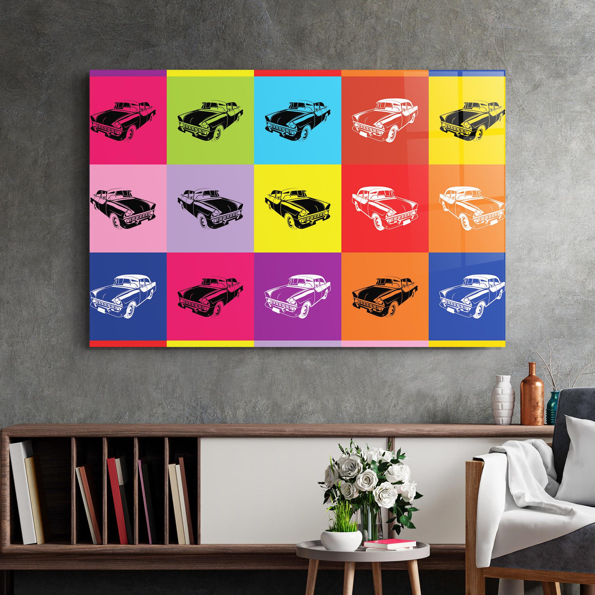 Üvegkép Vintage Car Mix mockup 2