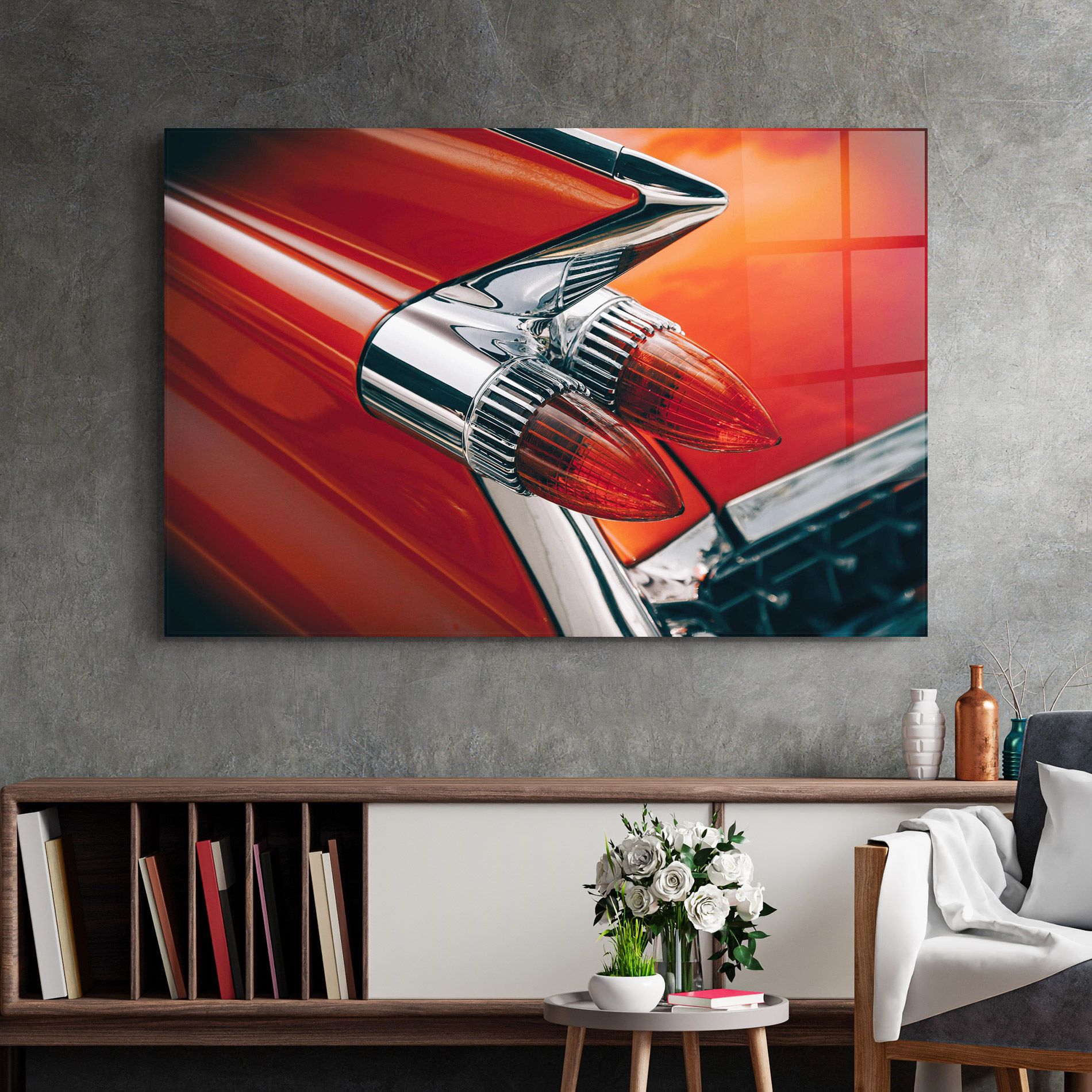 Vintage Car Red mockup 2