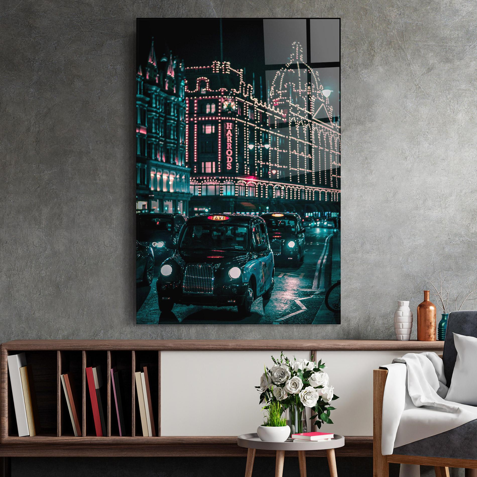 Üvegkép City Lights Car mockup 2