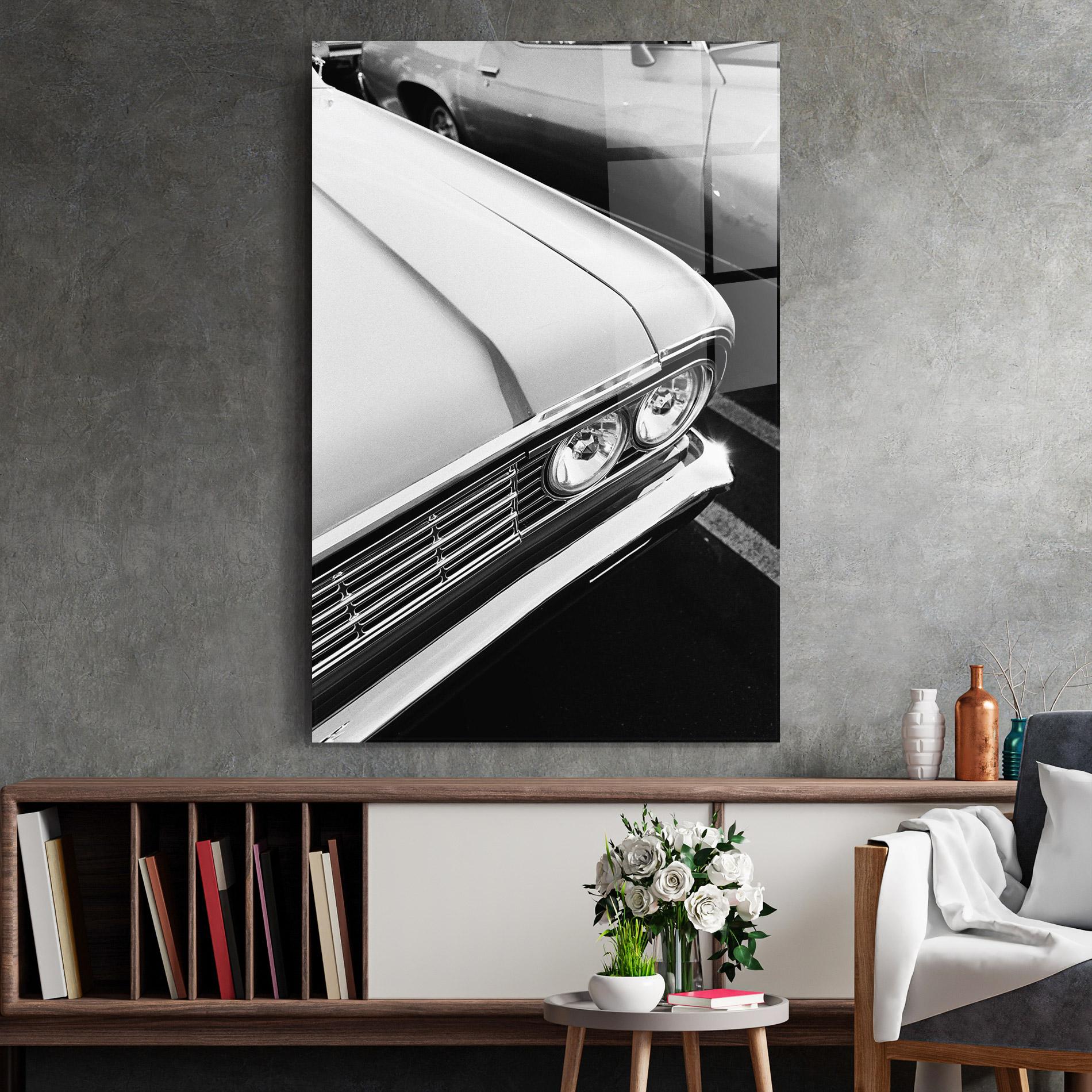 Üvegkép Grey Vintage Car mockup 2