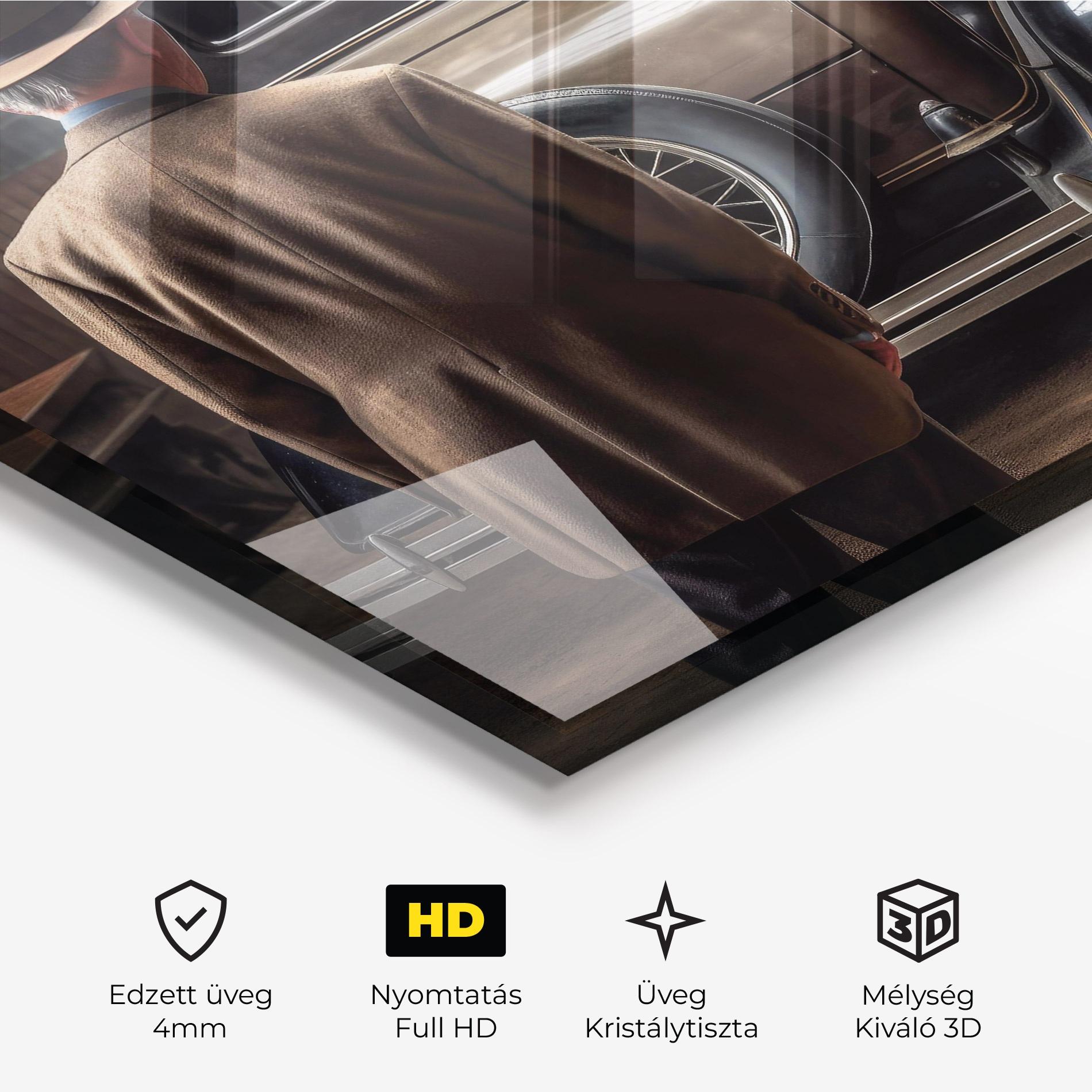 Üvegkép American Vintage Car mockup 3