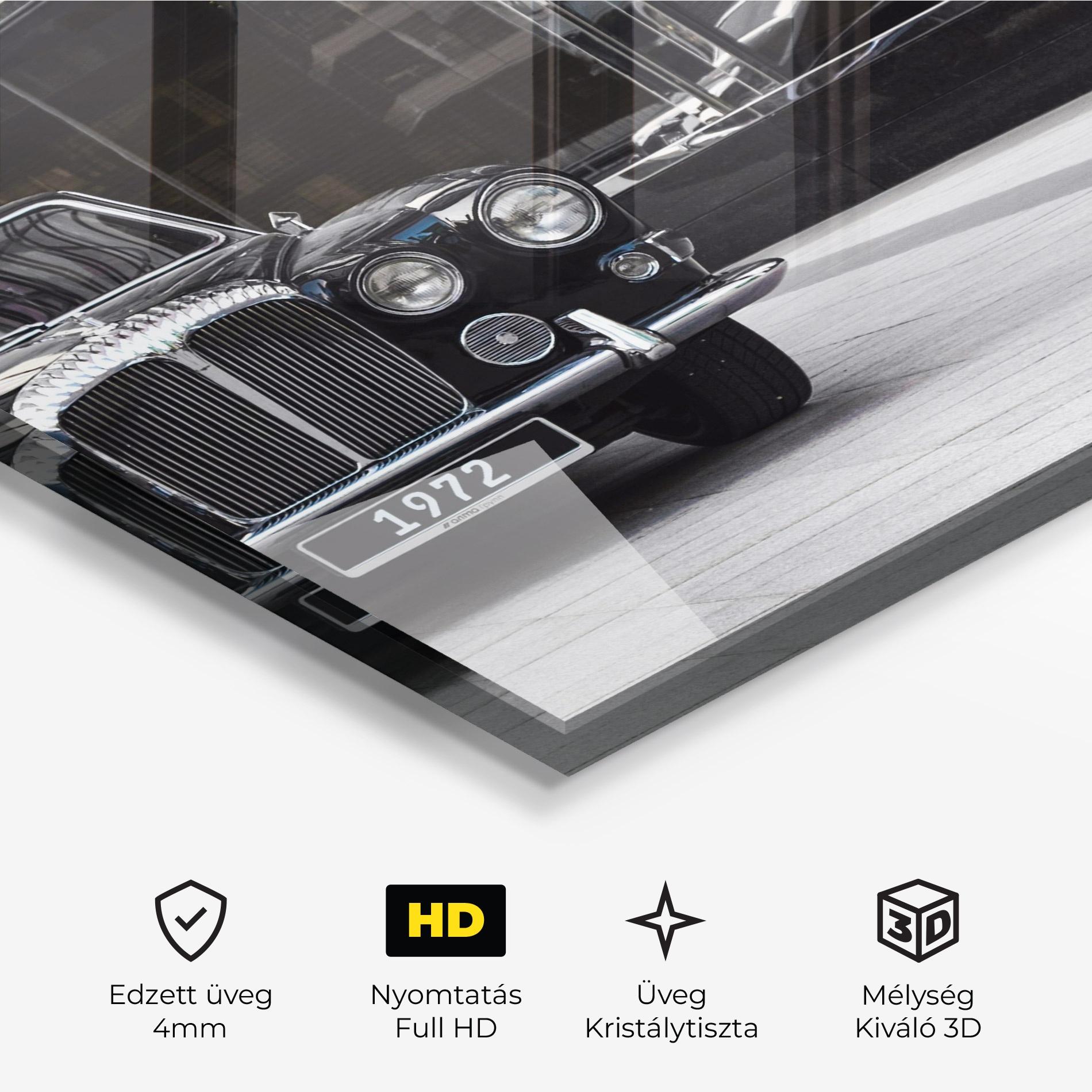 Üvegkép Vintage Black Car mockup 3