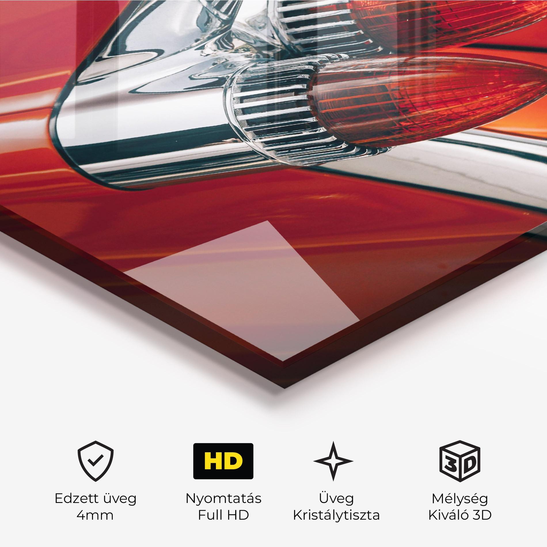 Üvegkép Vintage Car Red mockup 3